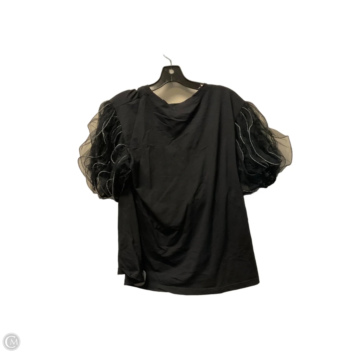 Top Short Sleeve By Clothes Mentor In Black, Size: M