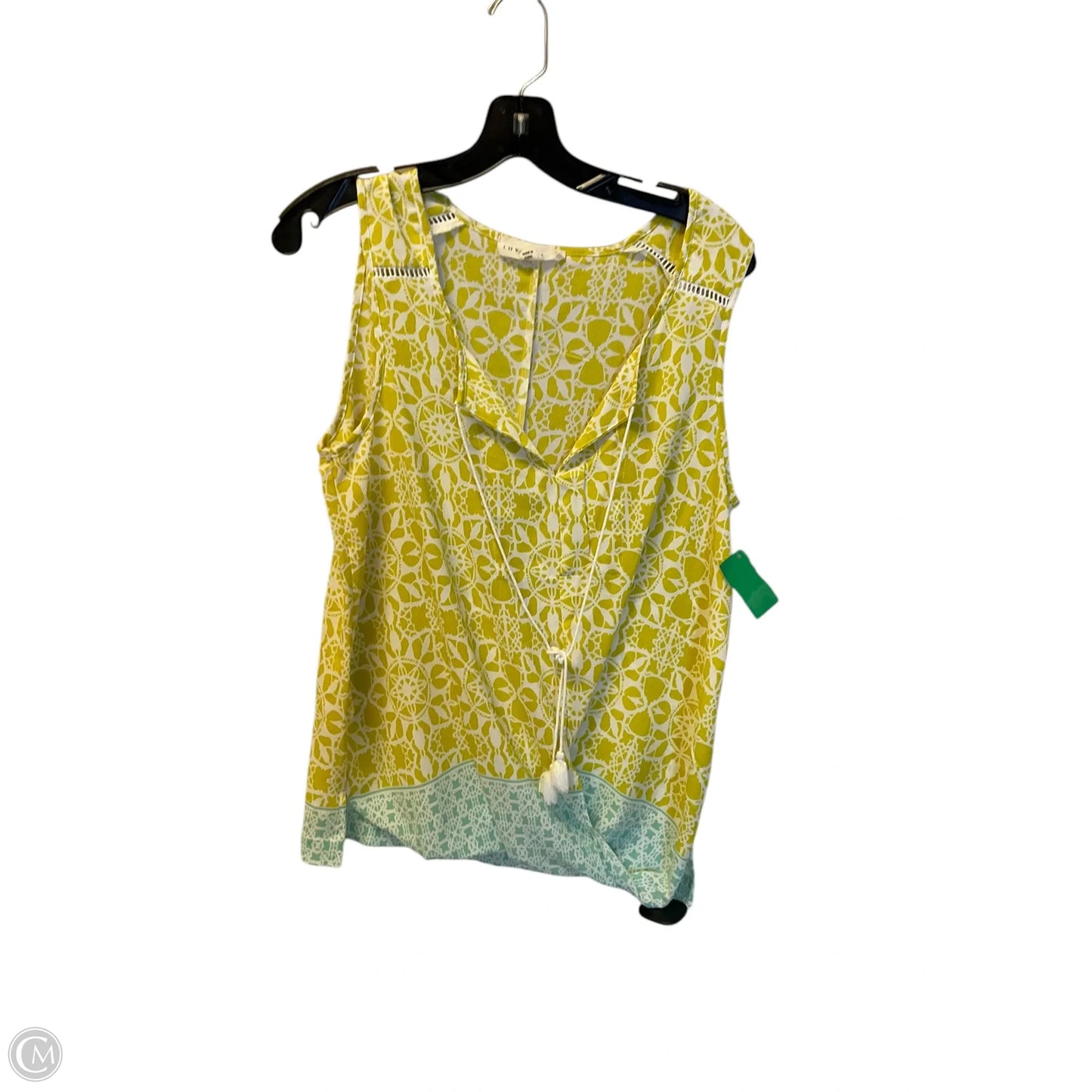 Top Sleeveless By Love Stitch In Green, Size: S