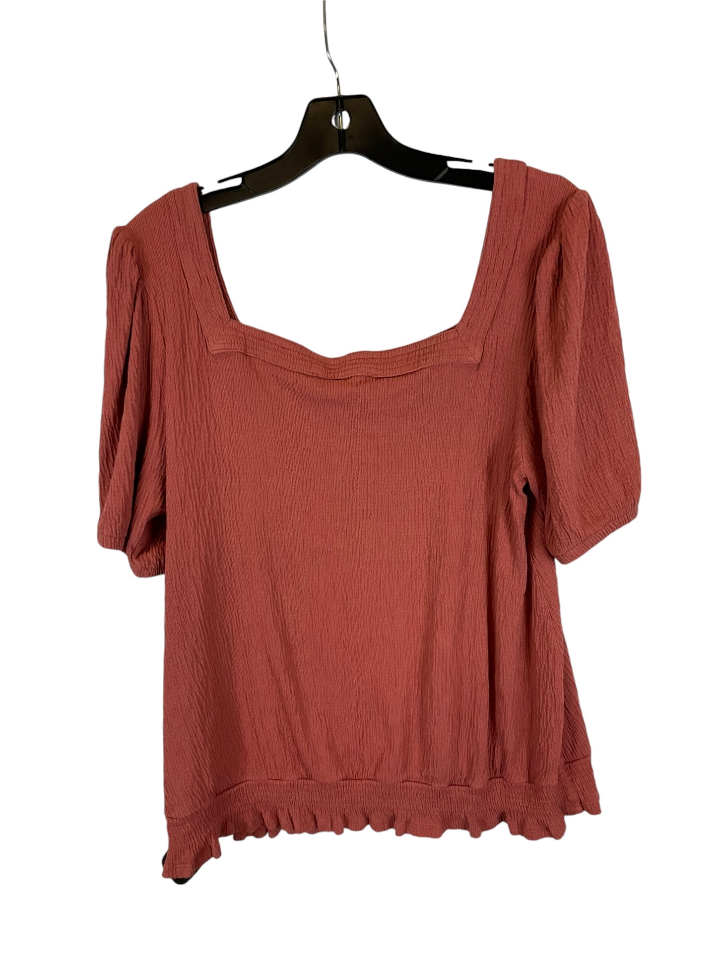 Top Short Sleeve By Dolan Left Coast In Pink, Size: Xl