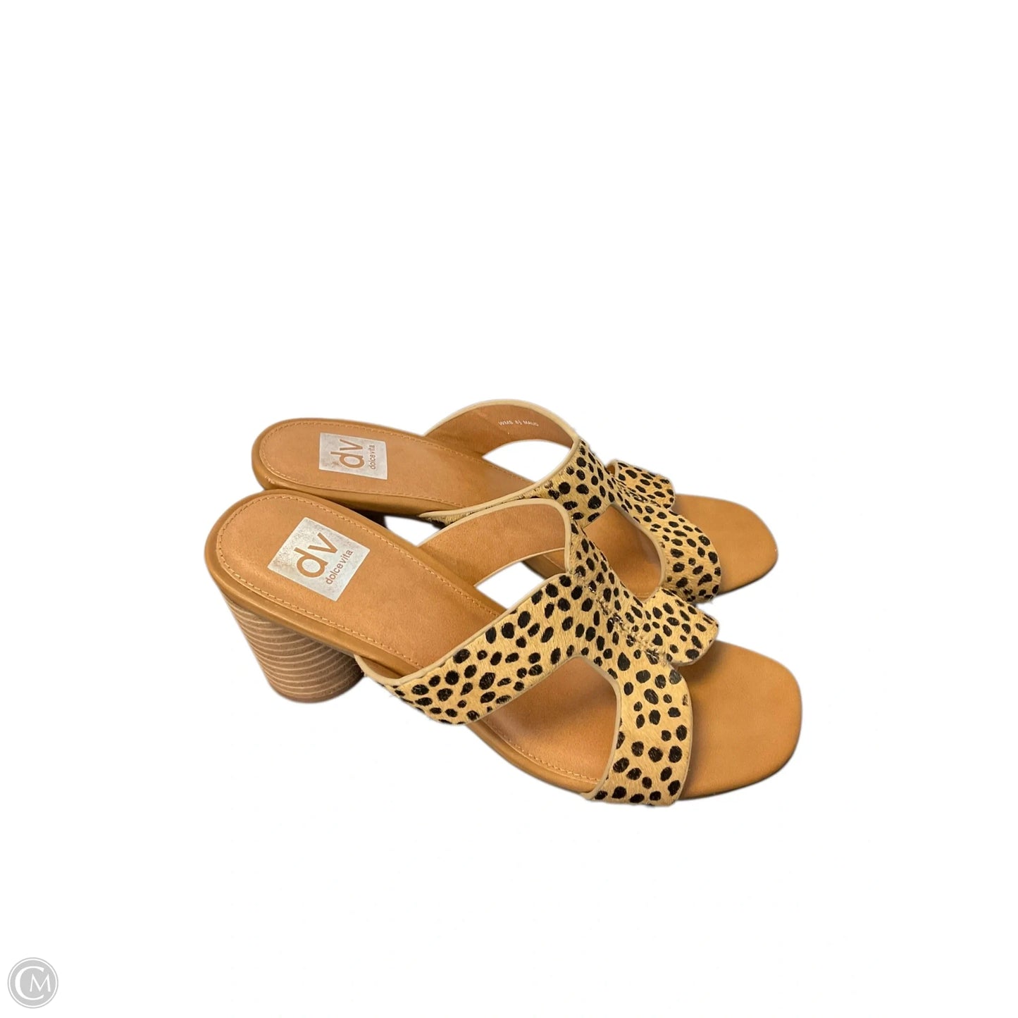 Sandals Heels Block By Dolce Vita In Animal Print, Size: 8.5