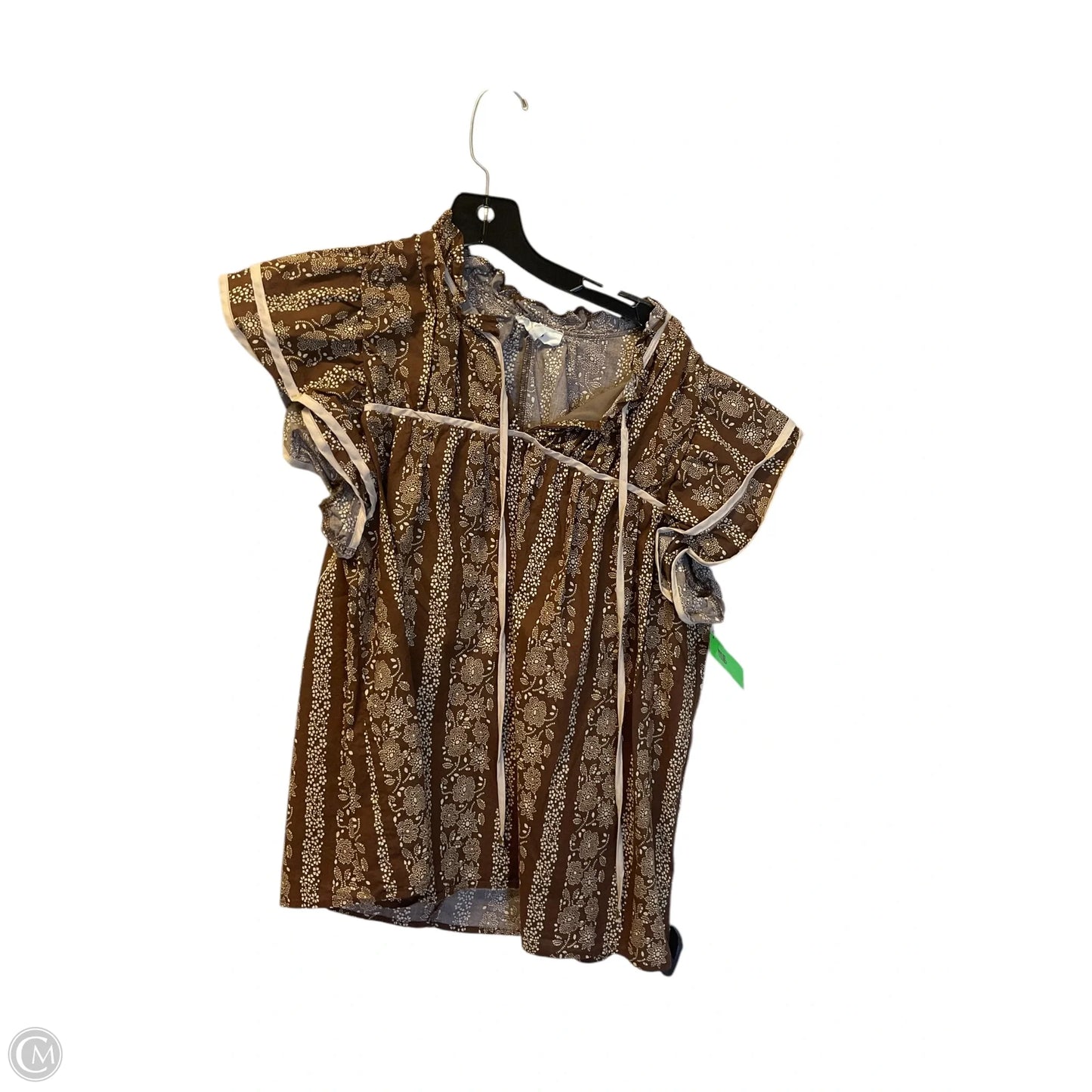 Top Sleeveless By Entro In Brown, Size: L