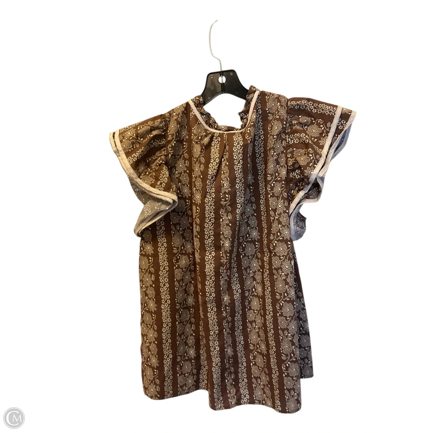 Top Sleeveless By Entro In Brown, Size: L