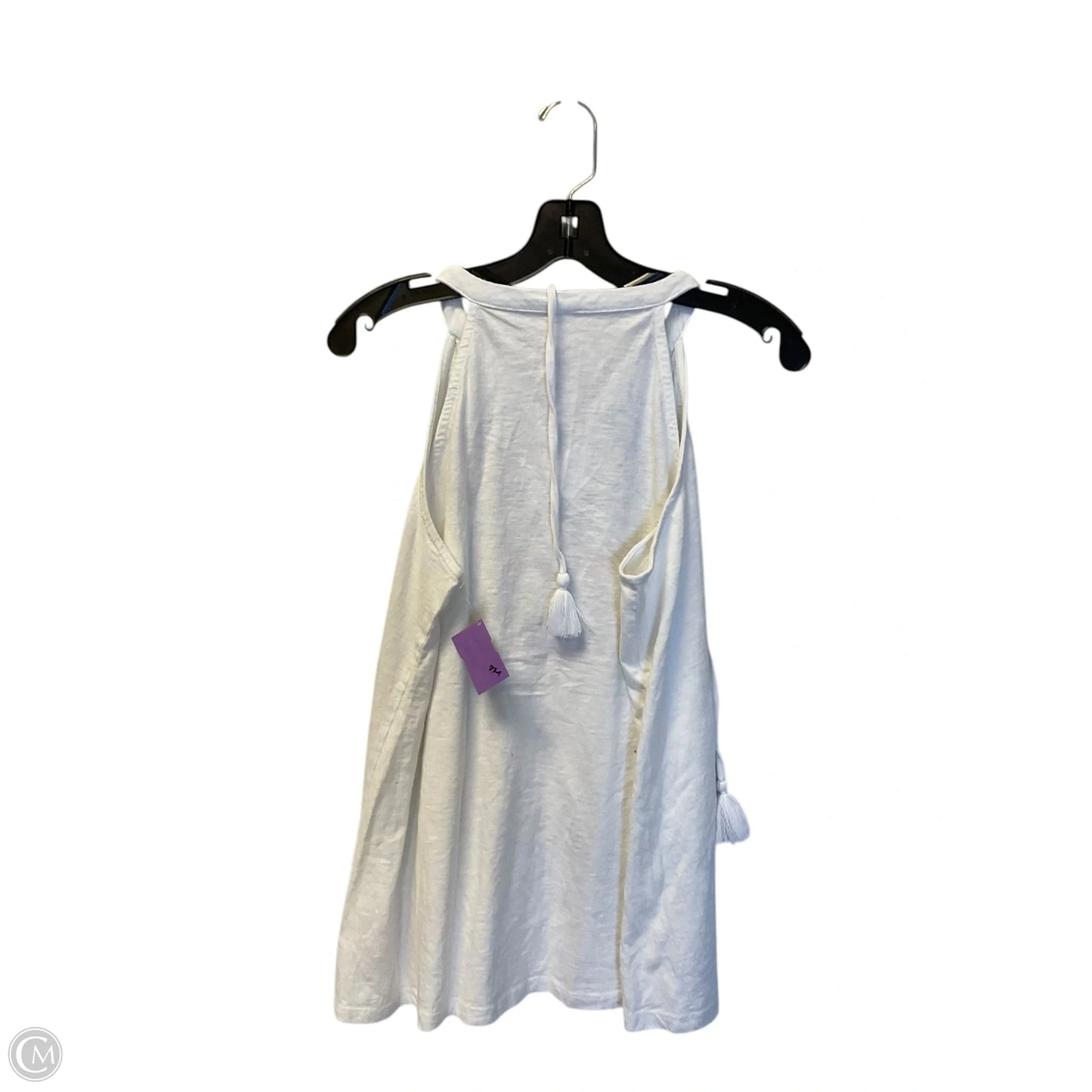Top Sleeveless By Clothes Mentor In White, Size: L