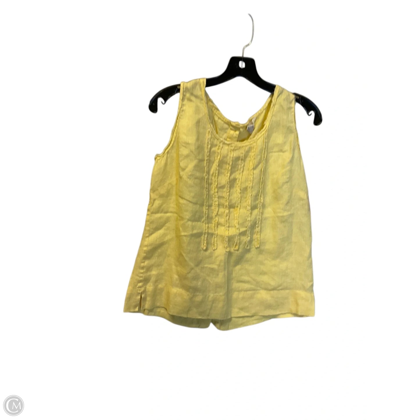 Top Sleeveless By Andrea Jovine In Yellow, Size: M