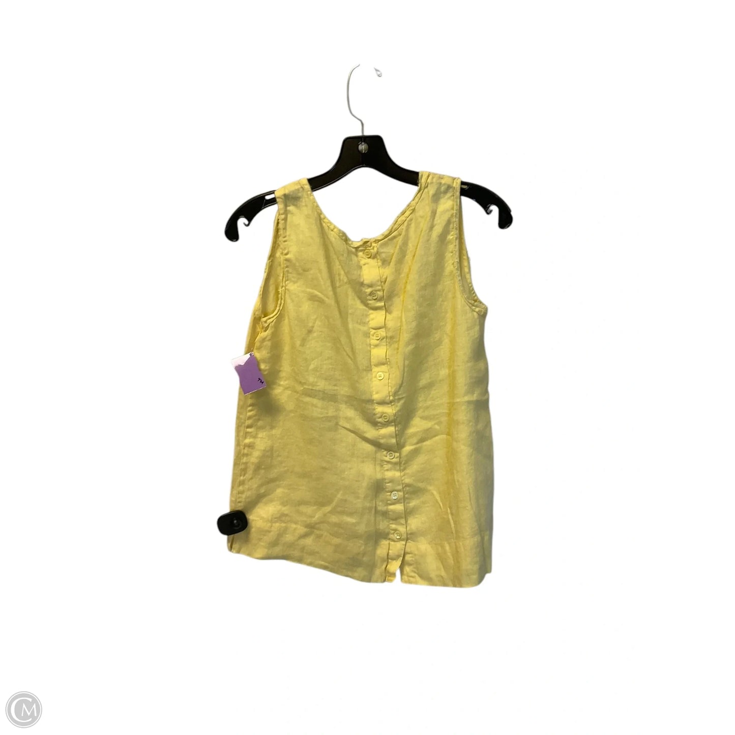 Top Sleeveless By Andrea Jovine In Yellow, Size: M