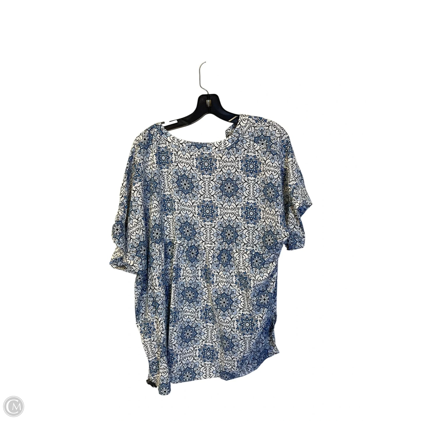 Top Short Sleeve By Ruby Rd In Blue, Size: L