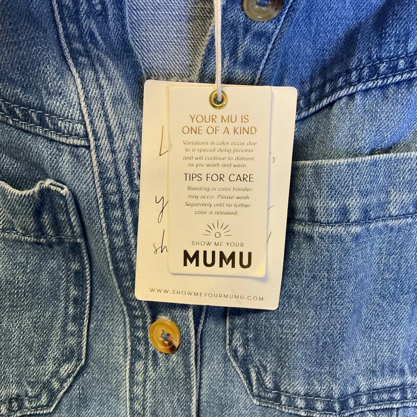 Dress Casual Short By Show Me Your Mumu In BLUE DENIM, Size: XS