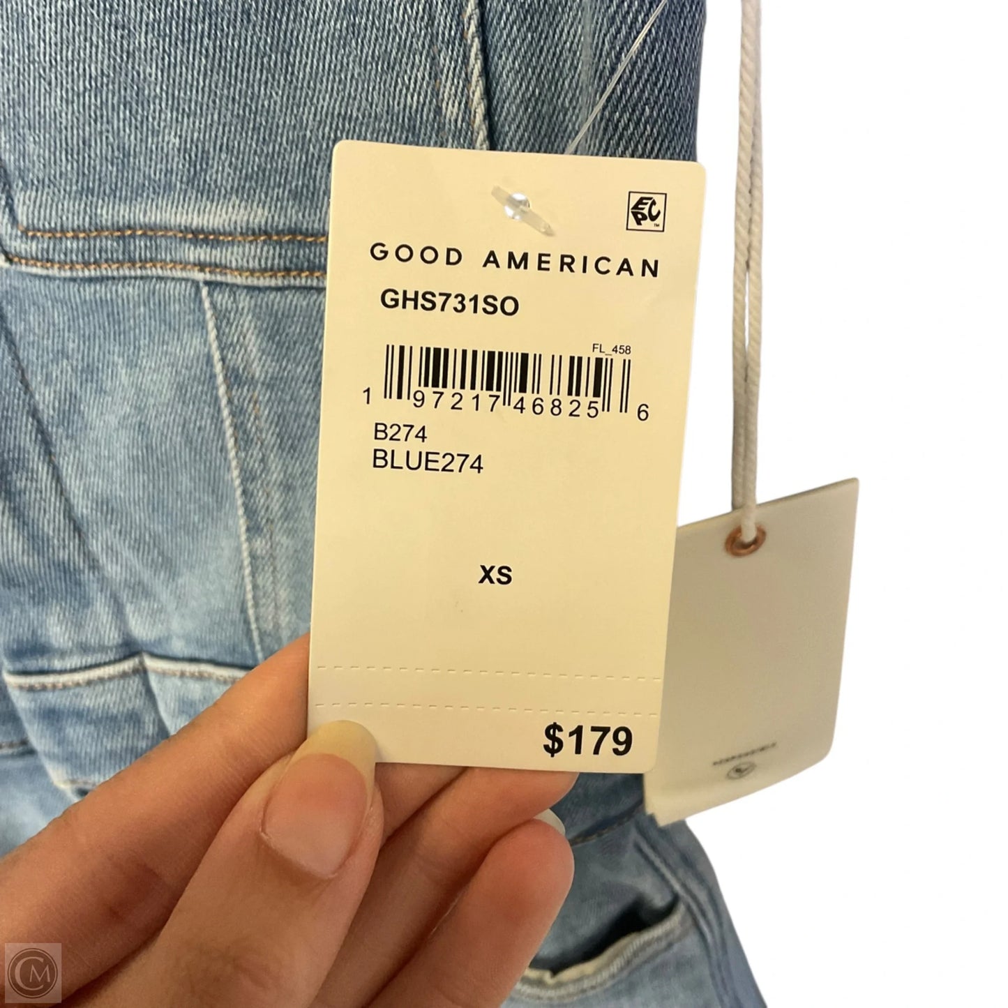 Romper By Good American In Blue Denim, Size: Xs