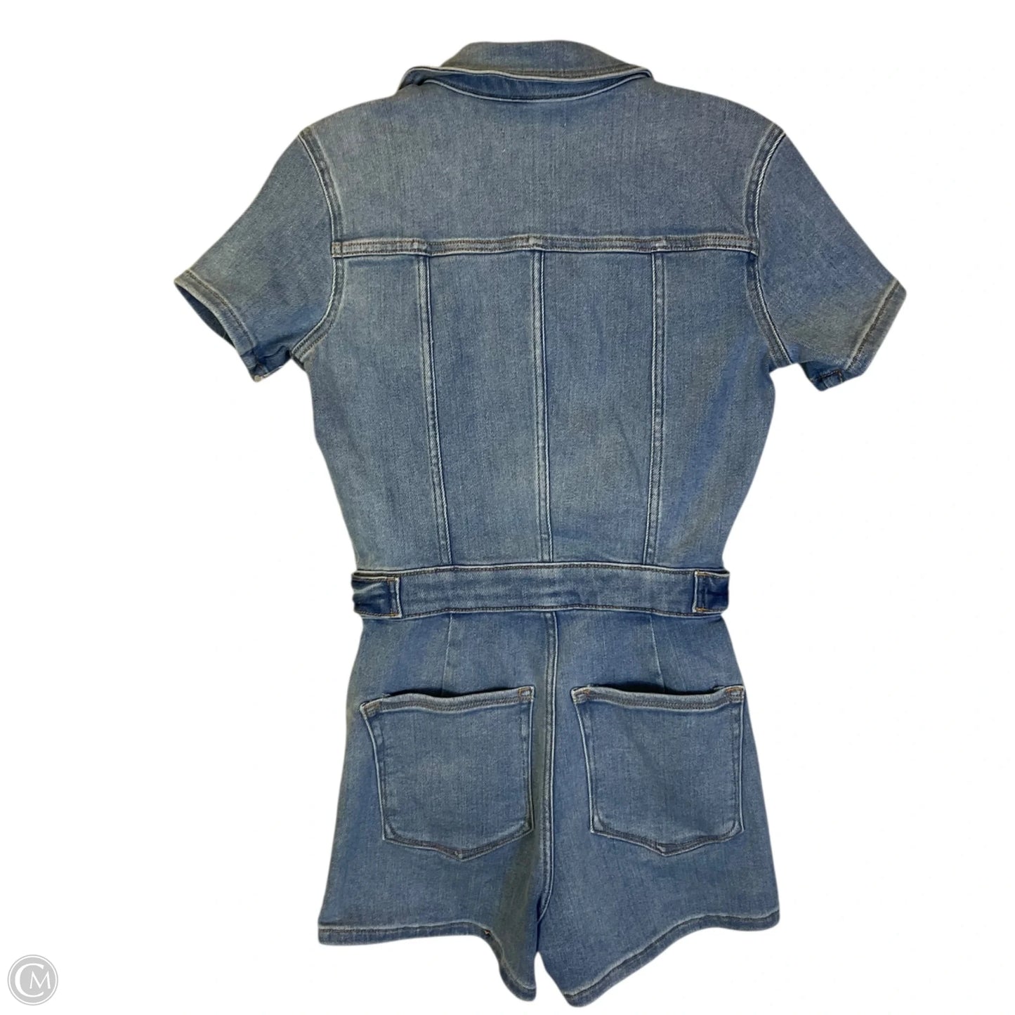 Romper By Good American In Blue Denim, Size: Xs