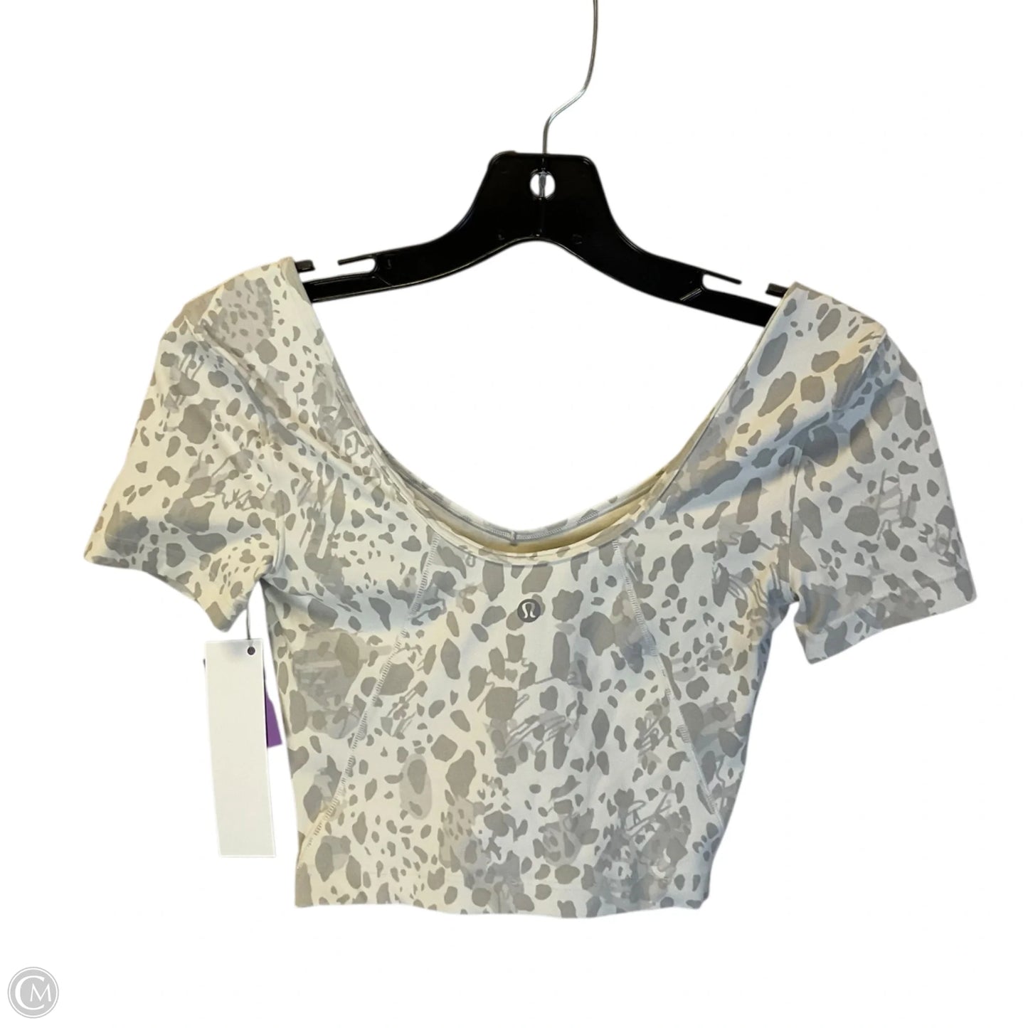 Athletic Top Short Sleeve By Lululemon In Grey