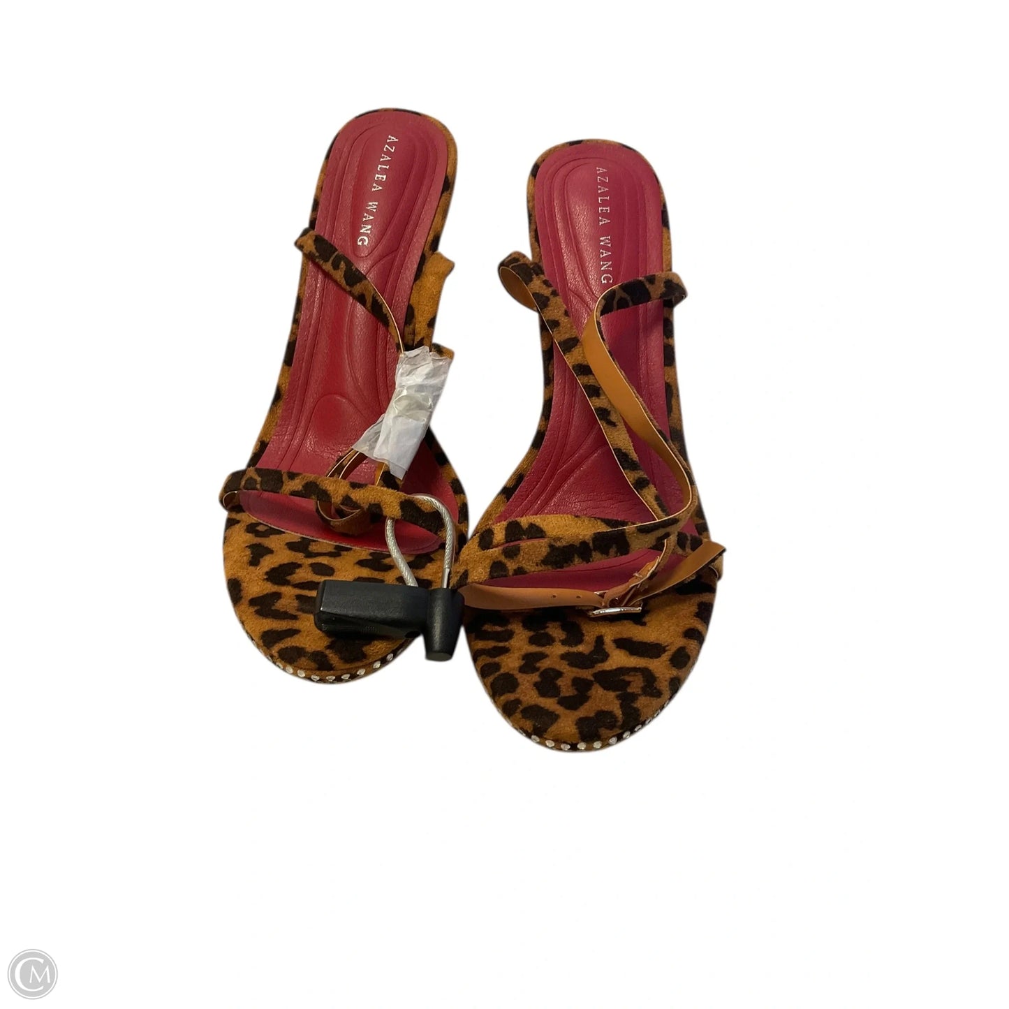 Sandals Heels Stiletto By Clothes Mentor In Animal Print, Size: 9