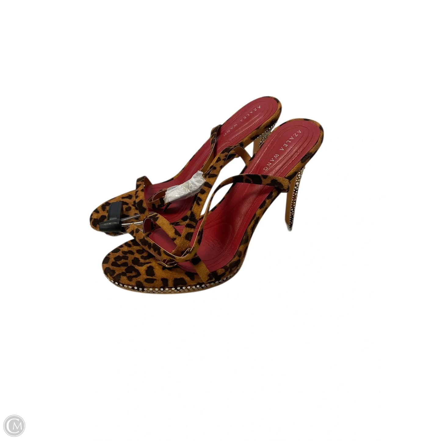 Sandals Heels Stiletto By Clothes Mentor In Animal Print, Size: 9