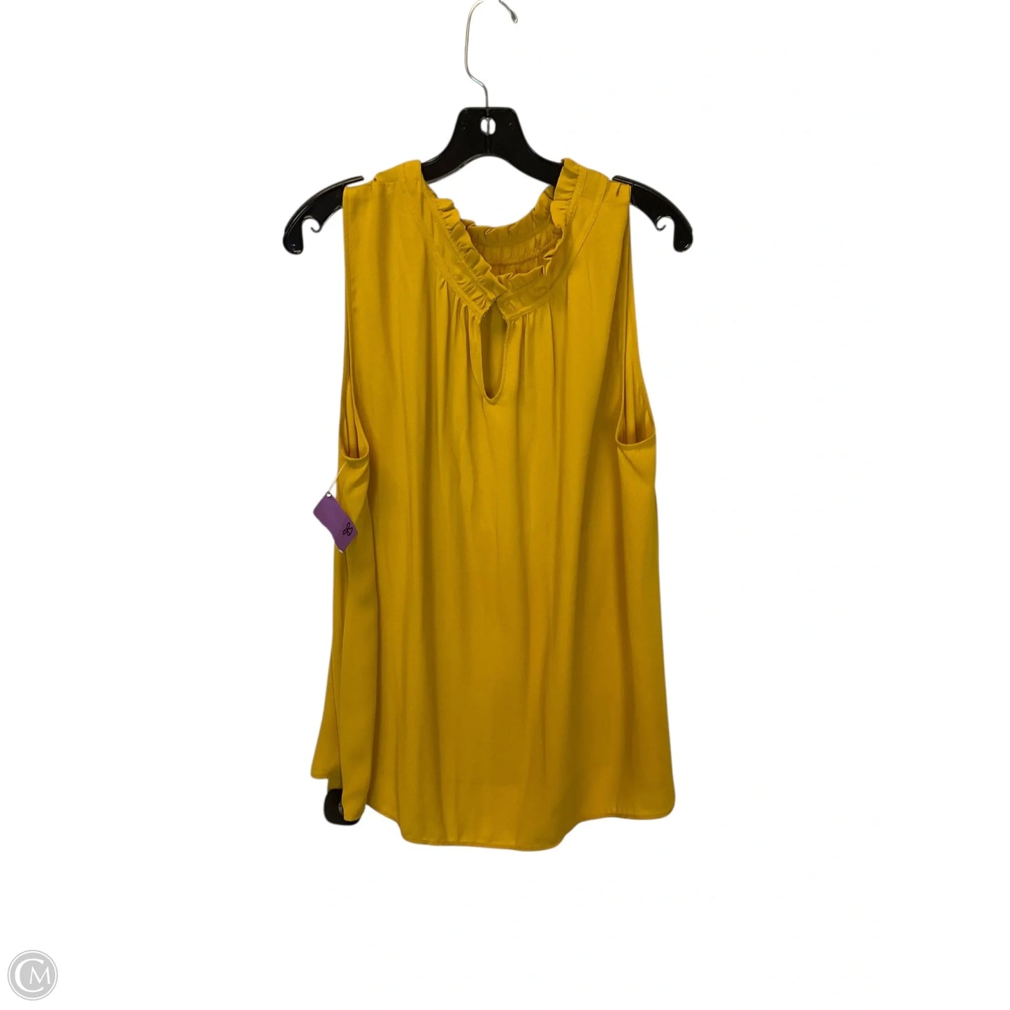 Top Sleeveless By Ann Taylor In Yellow, Size: Xl