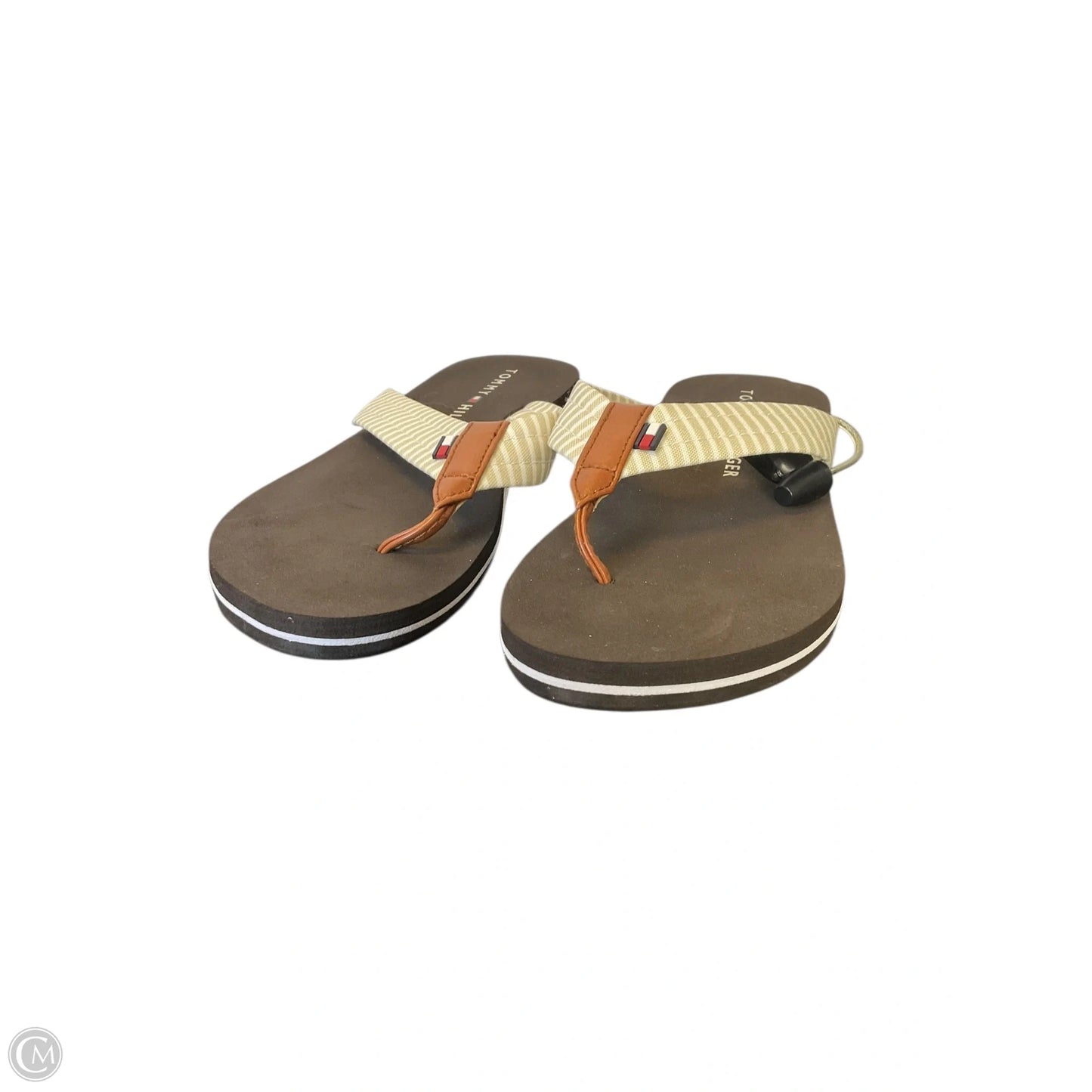 Sandals Flip Flops By Tommy Hilfiger In Brown, Size: 7