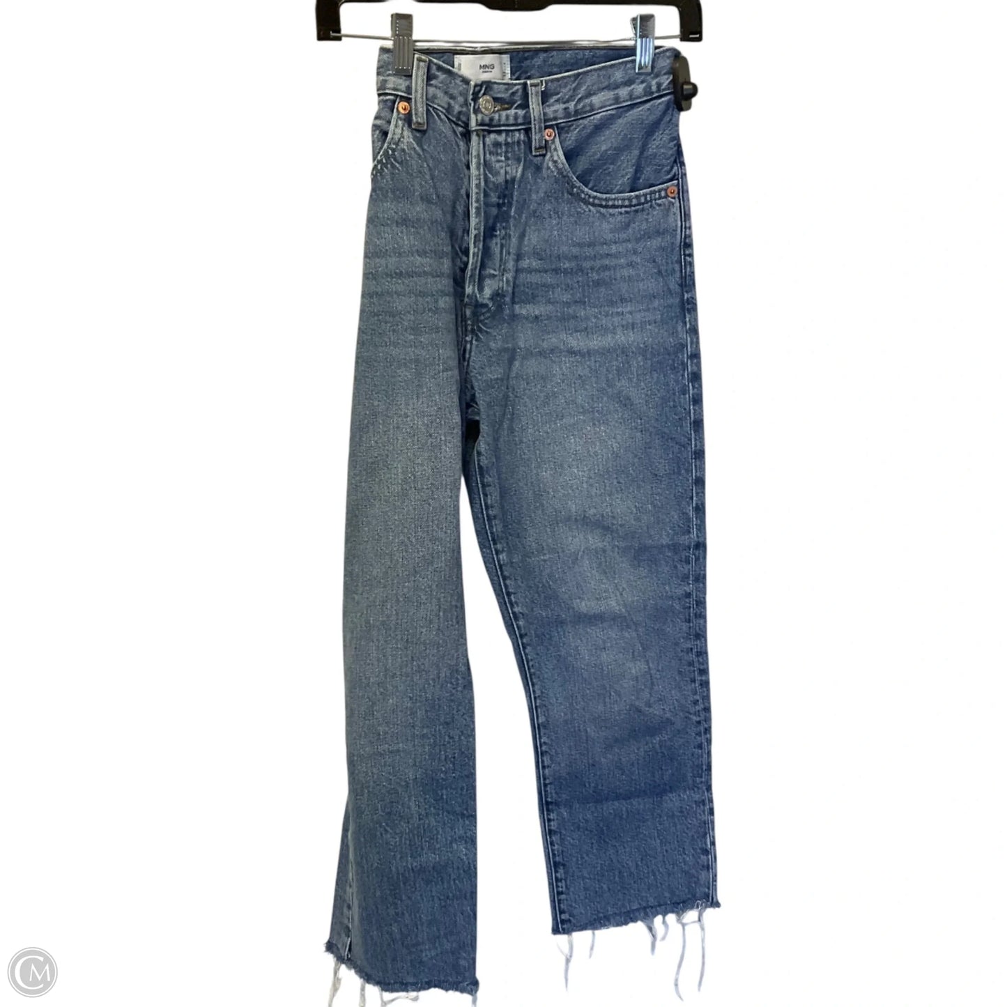 Jeans Straight By Mng In Blue Denim, Size: 4