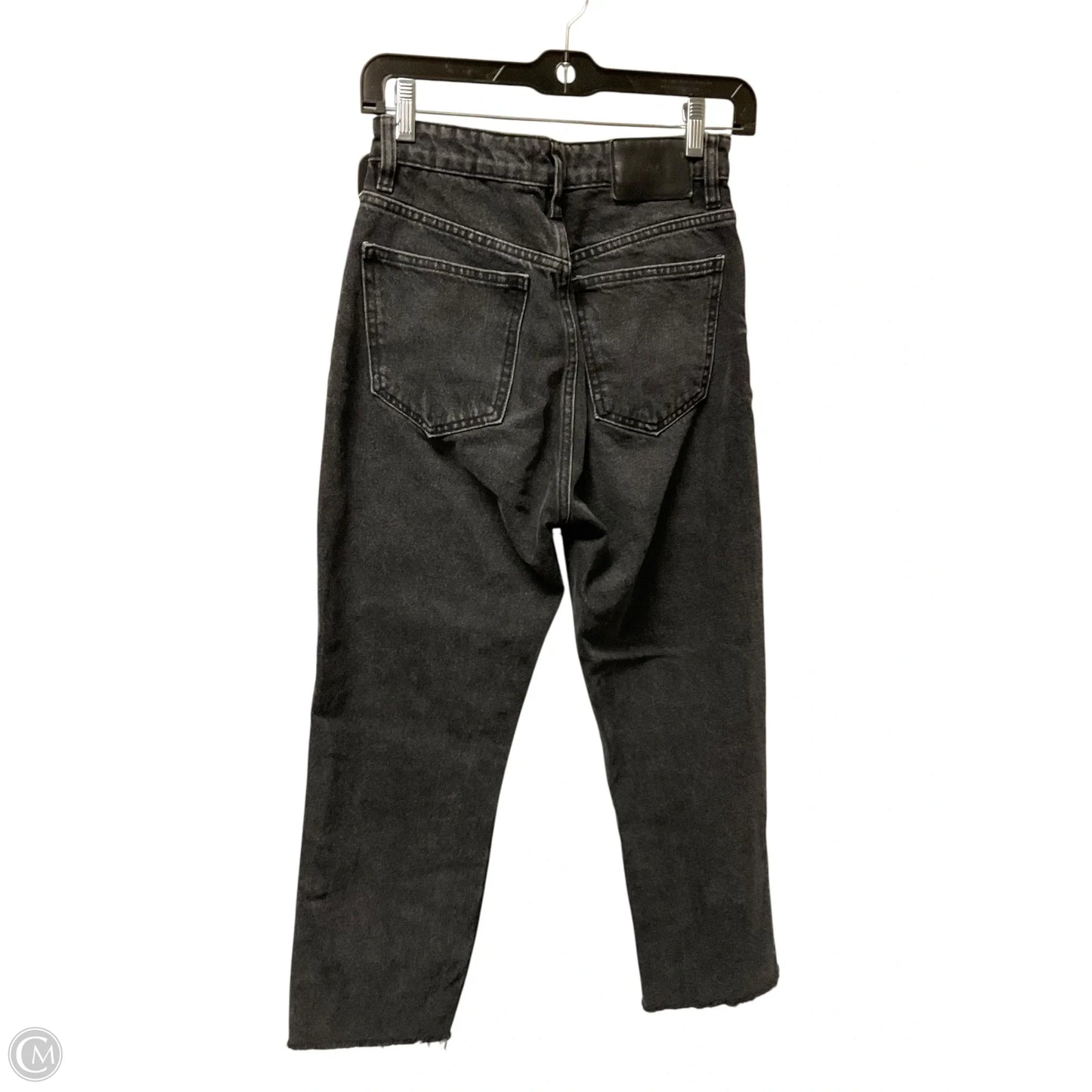 Jeans Straight By Zara In Black Denim, Size: 4