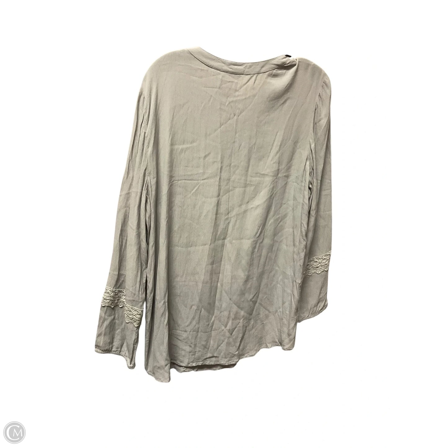 Top Long Sleeve By Chicos In Grey, Size: L