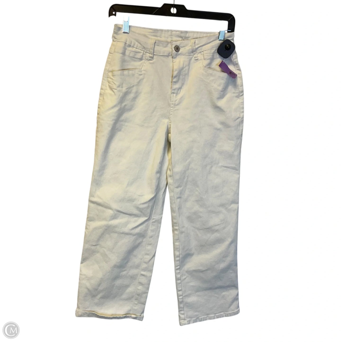 Jeans Wide Leg By Clothes Mentor In White Denim, Size: 6