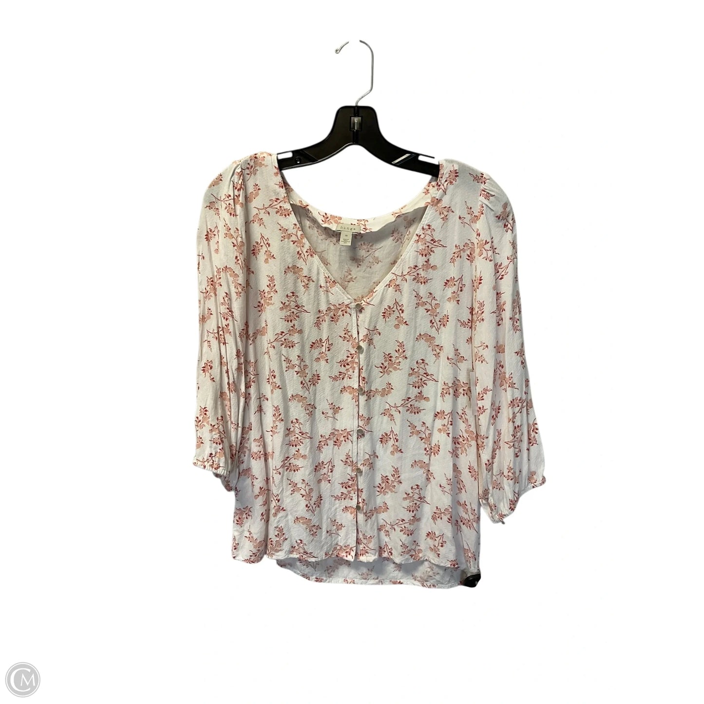 Top 3/4 Sleeve By Hinge In White, Size: M
