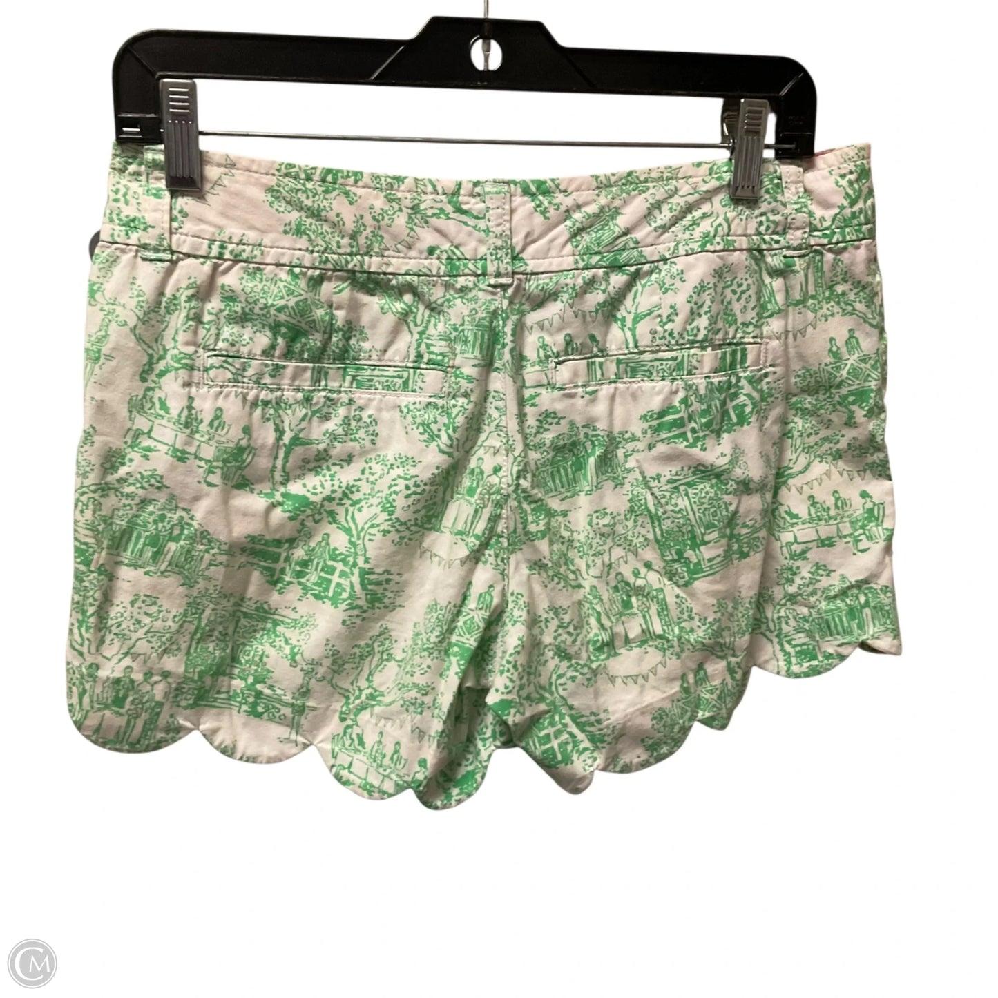 Shorts Designer By Lilly Pulitzer In Green & White, Size: 2