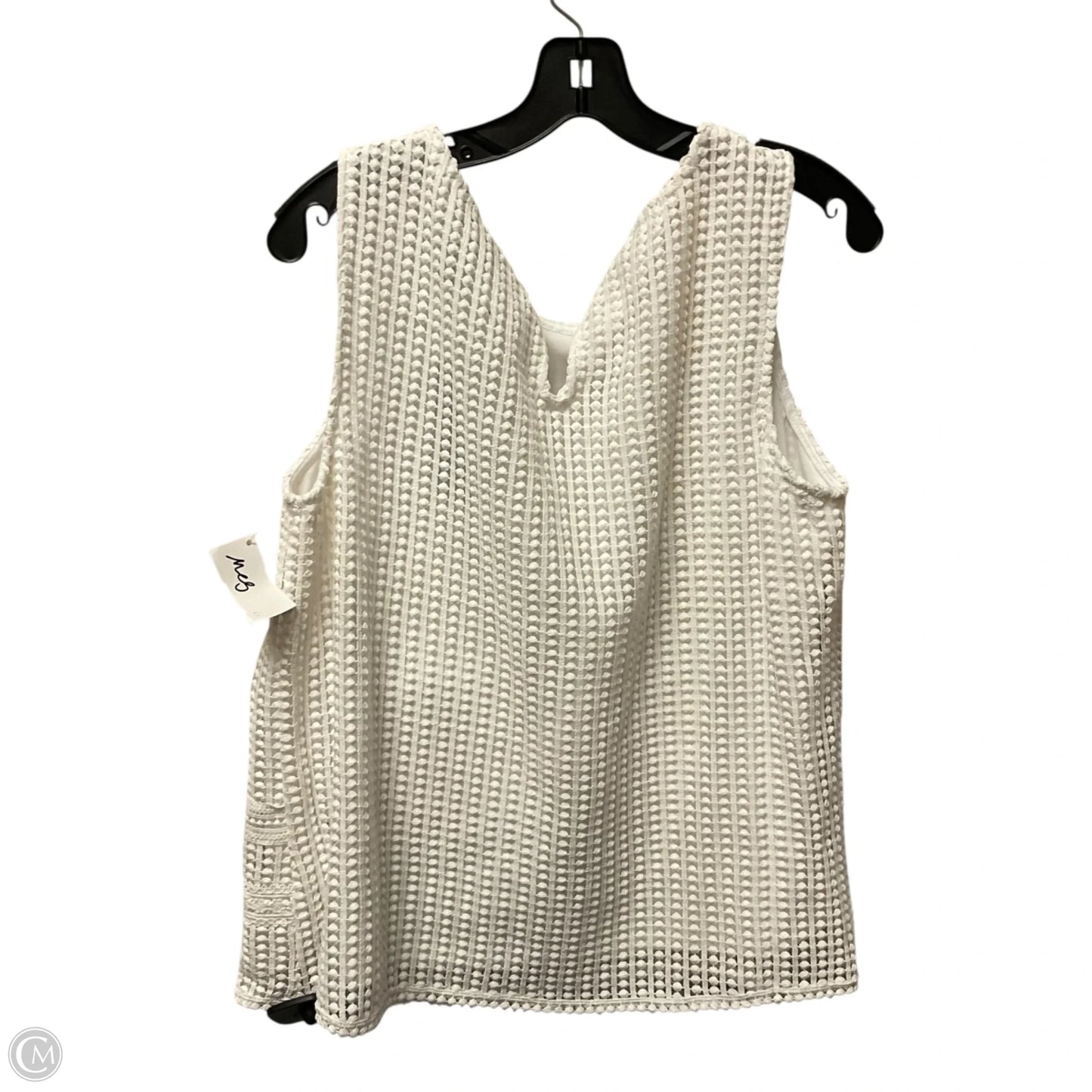 Top Sleeveless By Investments In White, Size: L
