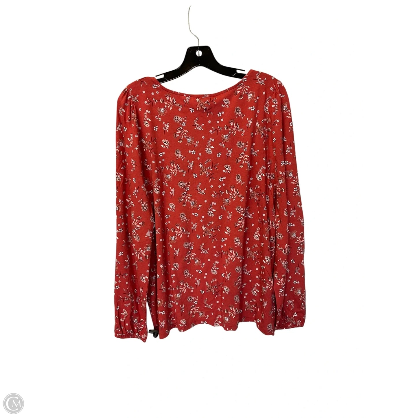 Top Long Sleeve By Lucky Brand In Orange, Size: Xl