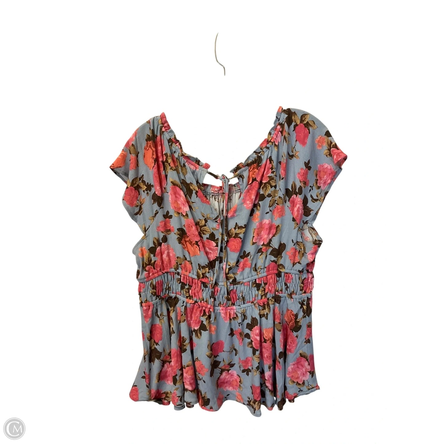 Top Short Sleeve By Torrid In Blue & Pink, Size: M