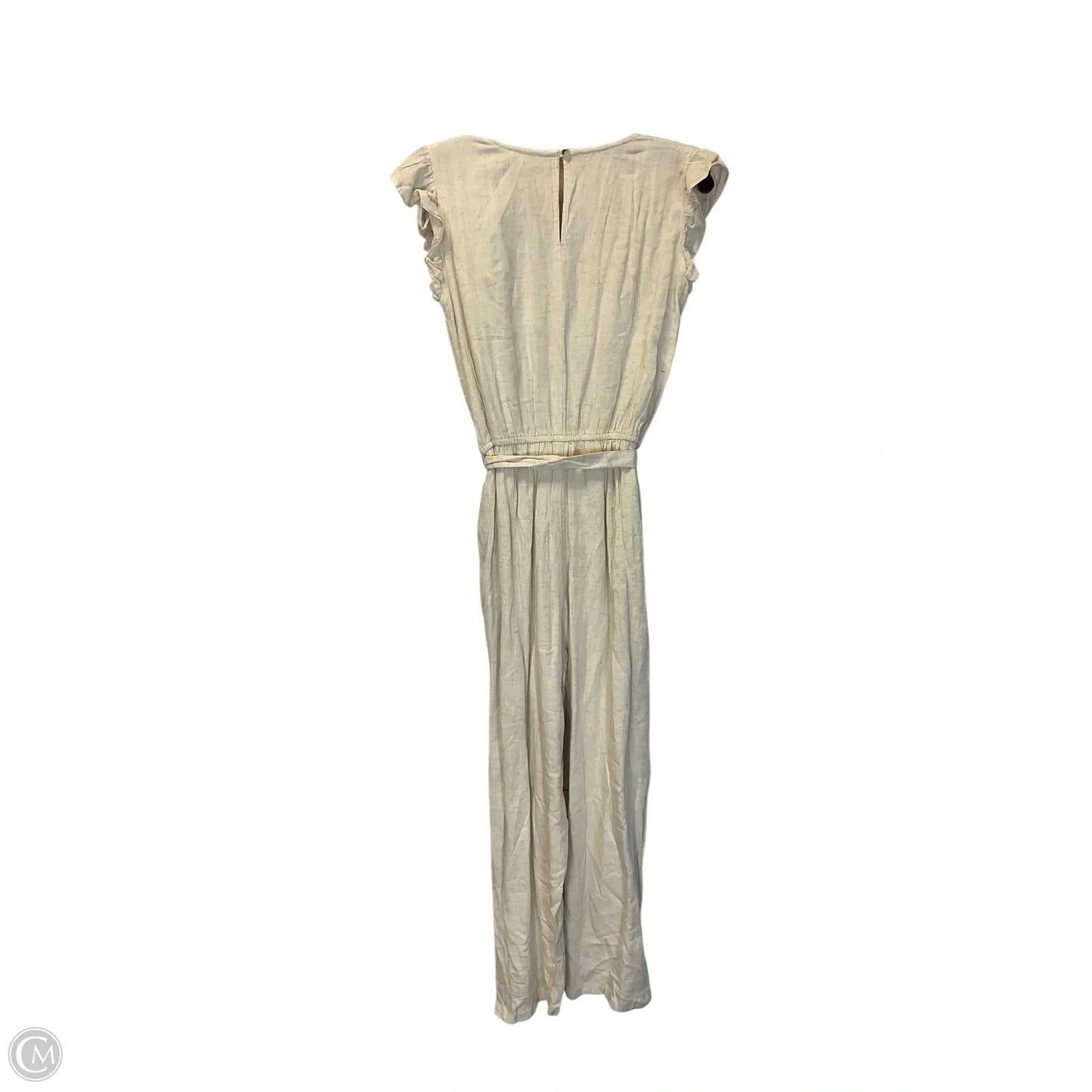 Jumpsuit By Clothes Mentor In Beige, Size: L