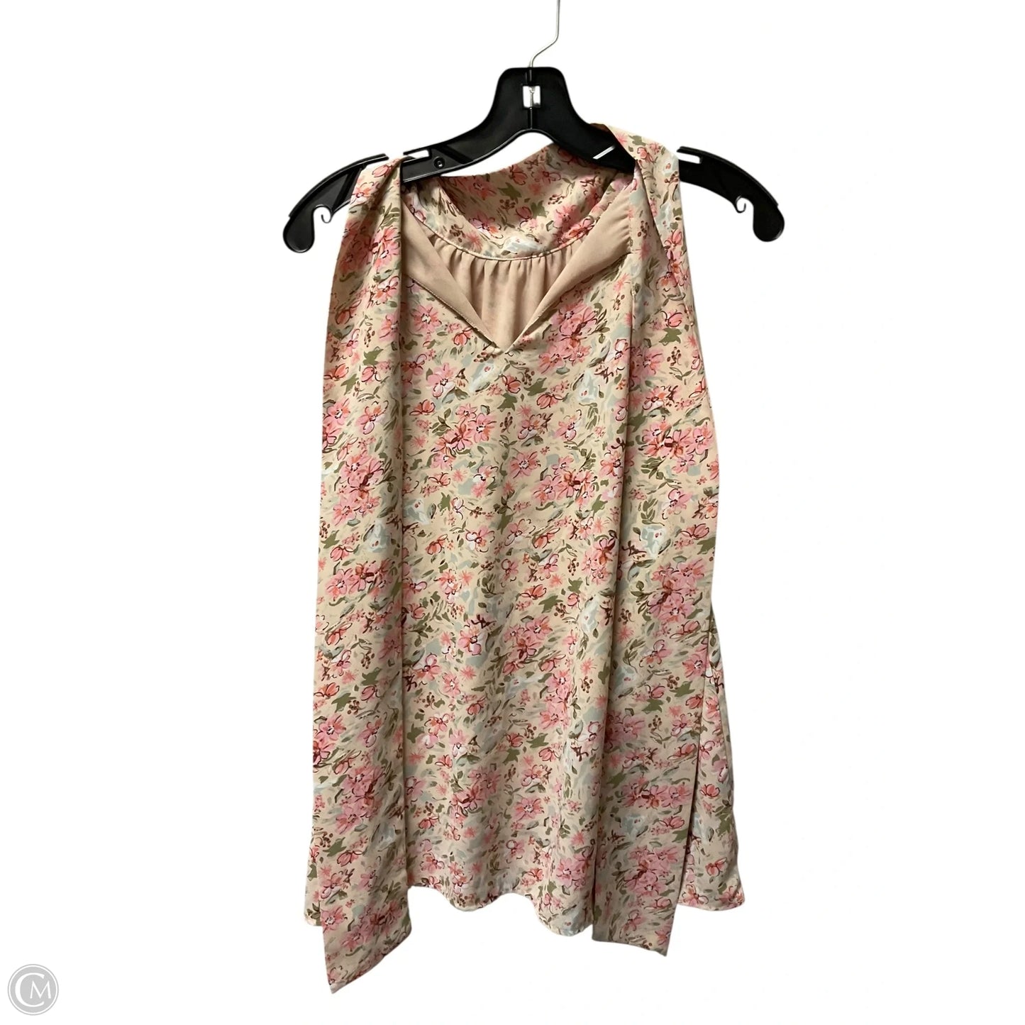 Top Sleeveless By Almost Pink In Floral Print, Size: L