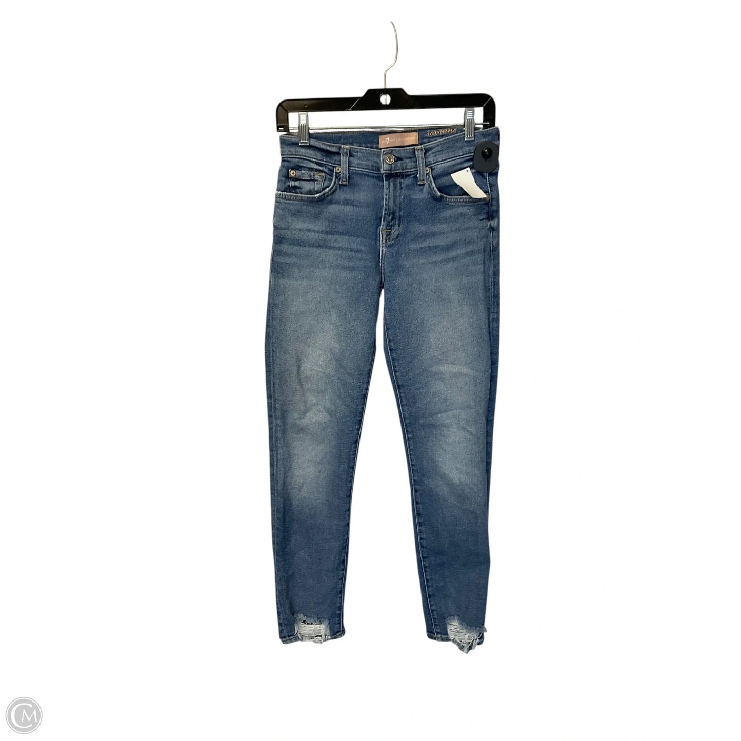 Jeans Skinny By 7 For All Mankind In Blue Denim, Size: 6