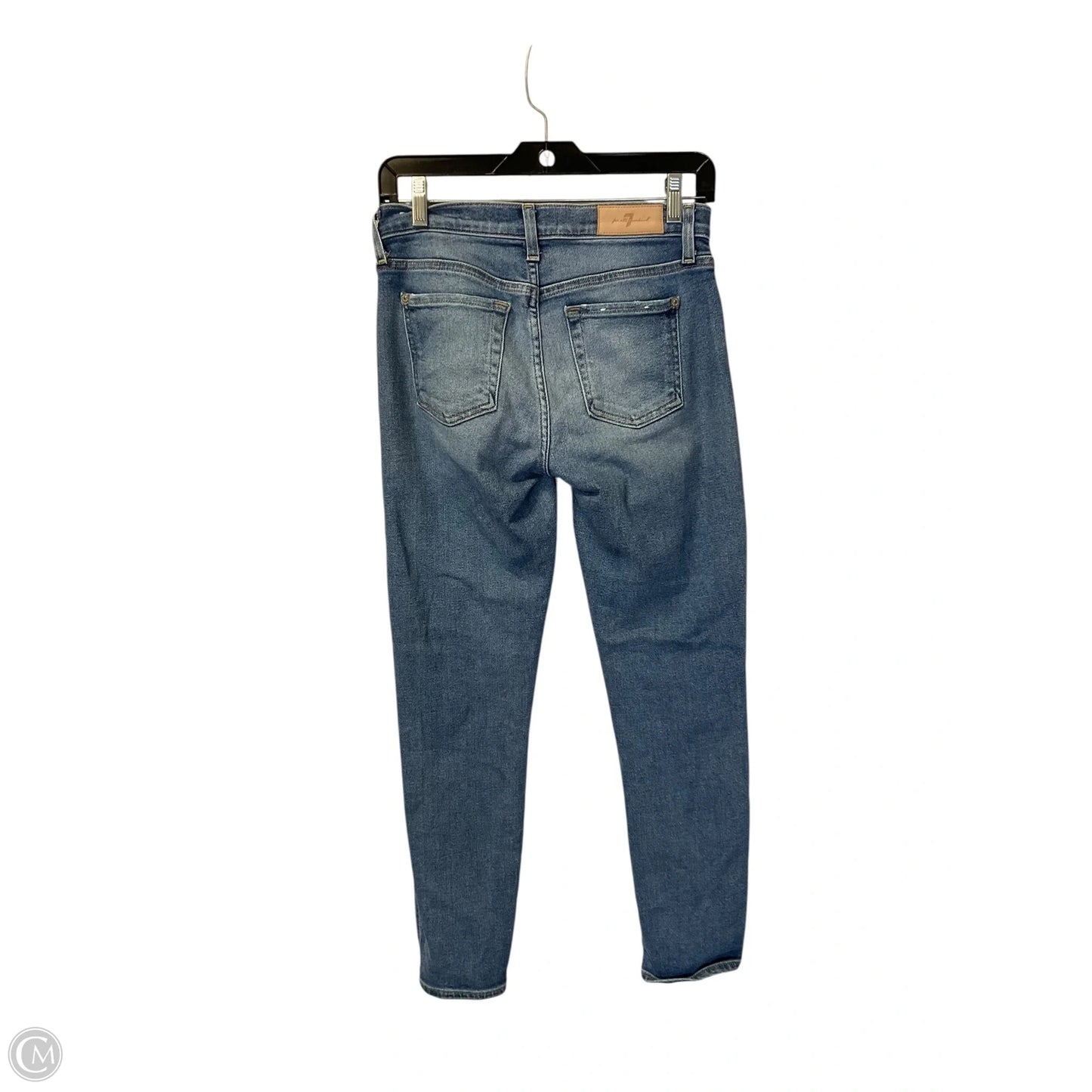 Jeans Skinny By 7 For All Mankind In Blue Denim, Size: 6