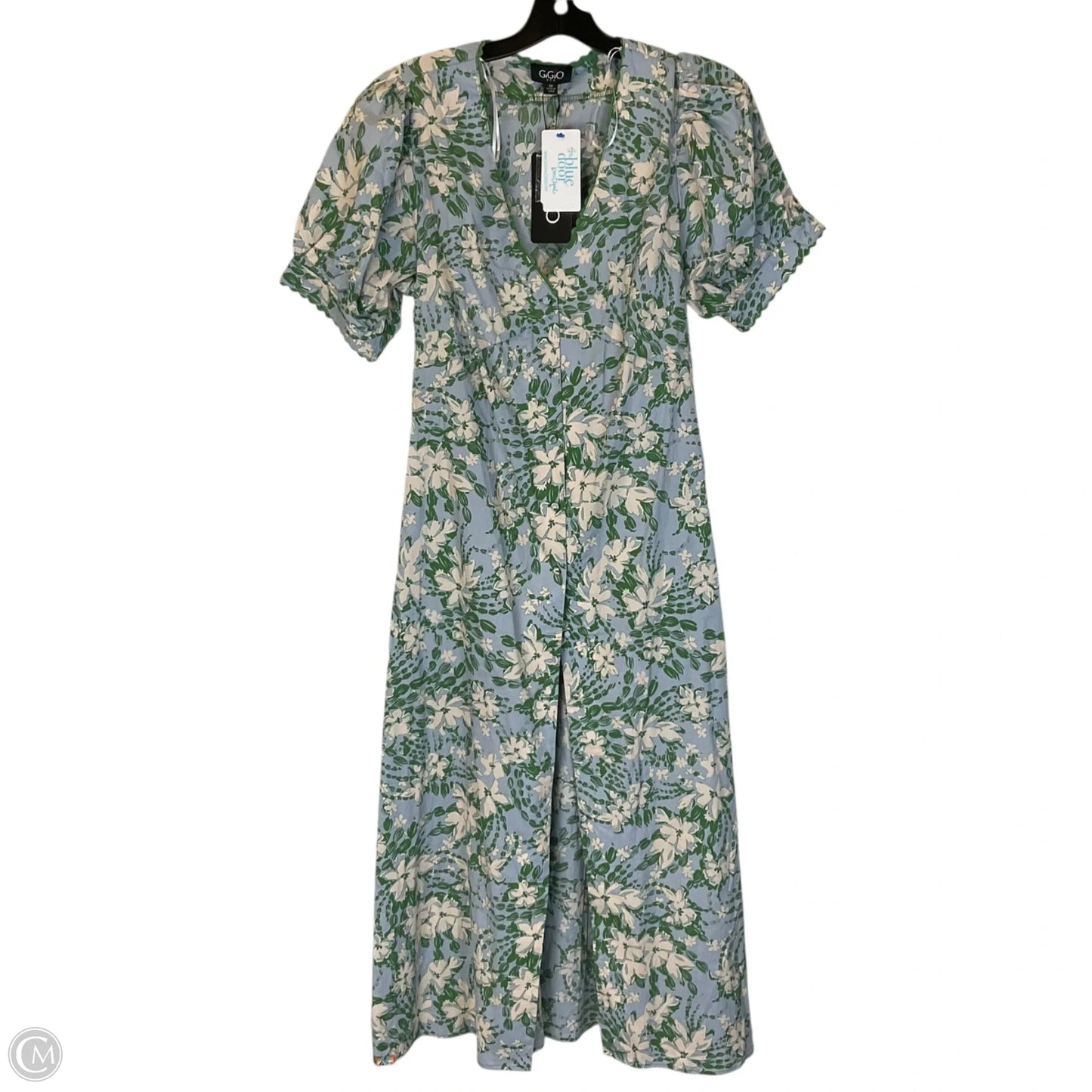 Dress Casual Maxi By Gigio In Blue & Green, Size: M
