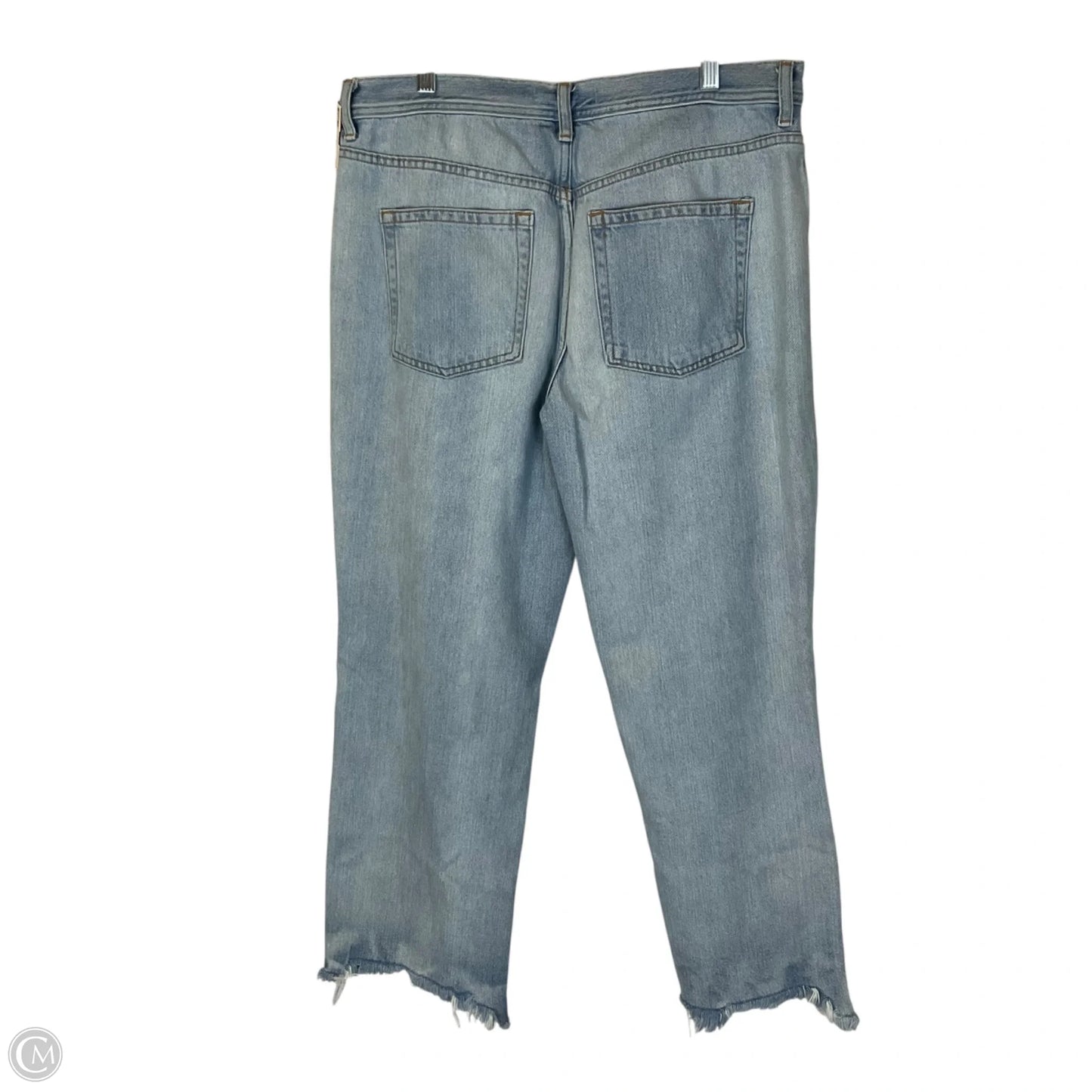 Jeans Cropped By Free People In Blue Denim, Size: 10