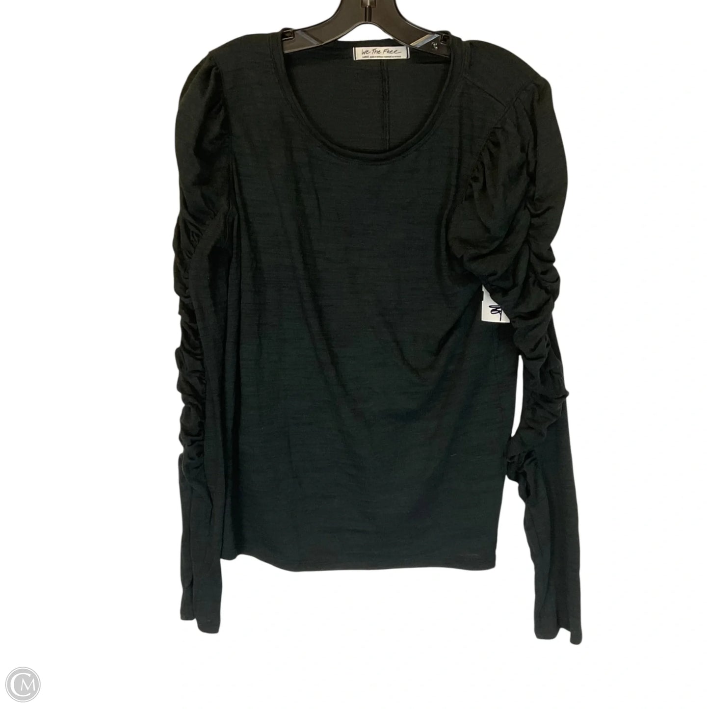 Top Long Sleeve By Free People In Black, Size: L