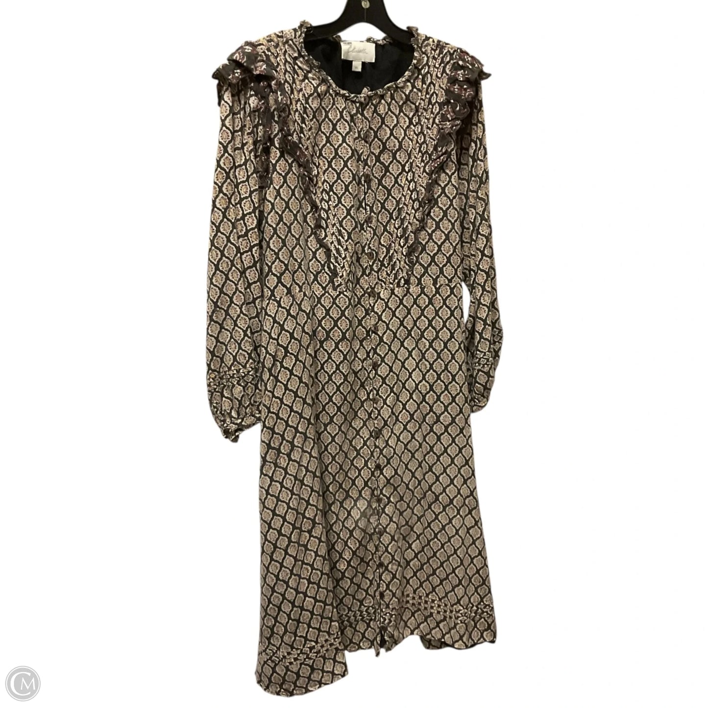 Dress Casual Midi By Cmb In Tan, Size: Xl