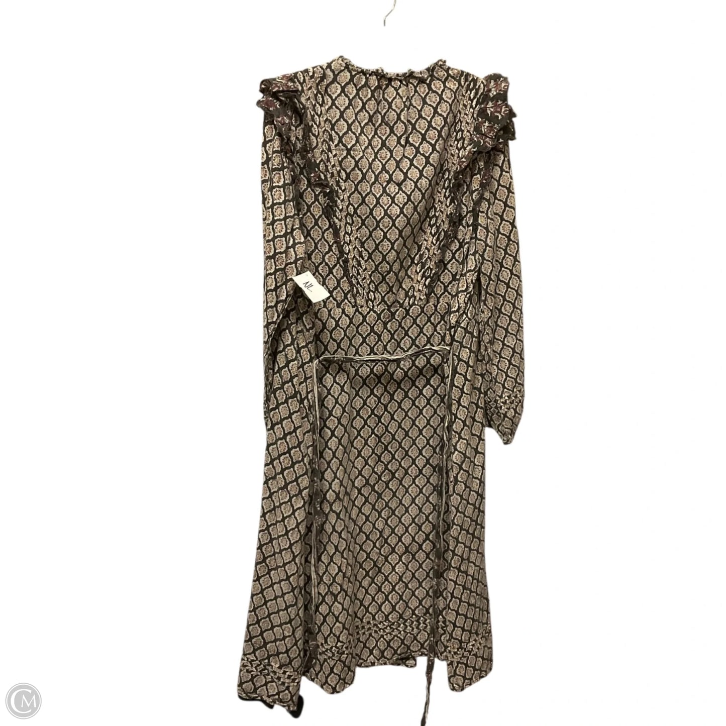 Dress Casual Midi By Cmb In Tan, Size: Xl