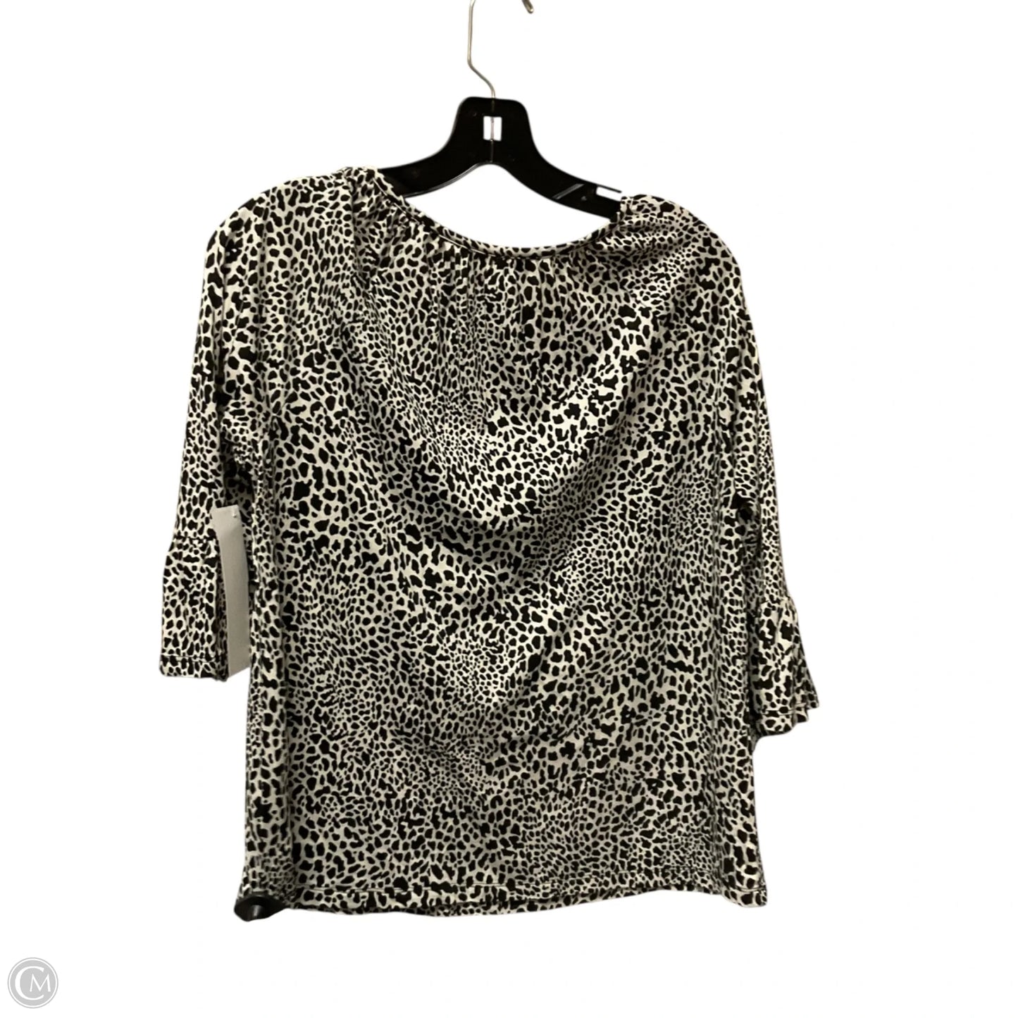 Top 3/4 Sleeve By Michael By Michael Kors In Animal Print, Size: S