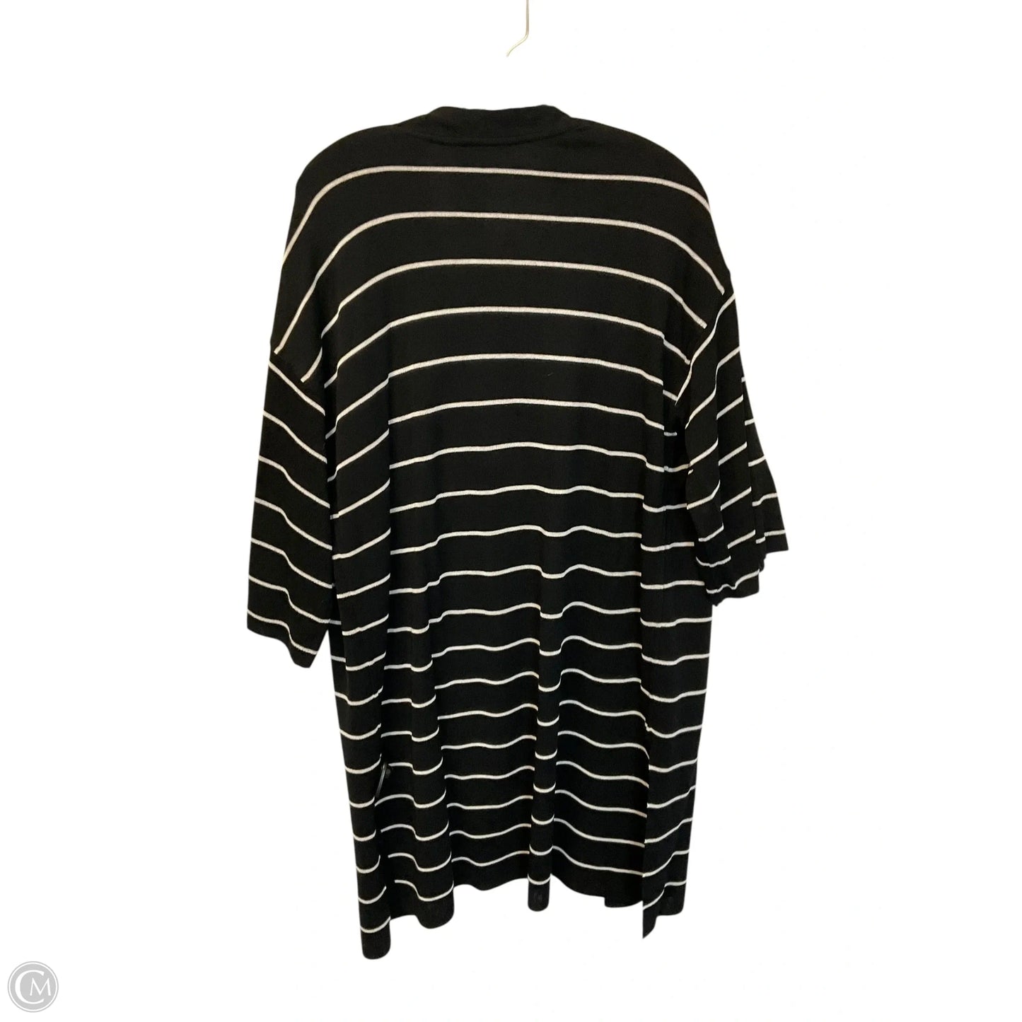 Cardigan By Chicos In Striped Pattern, Size: M