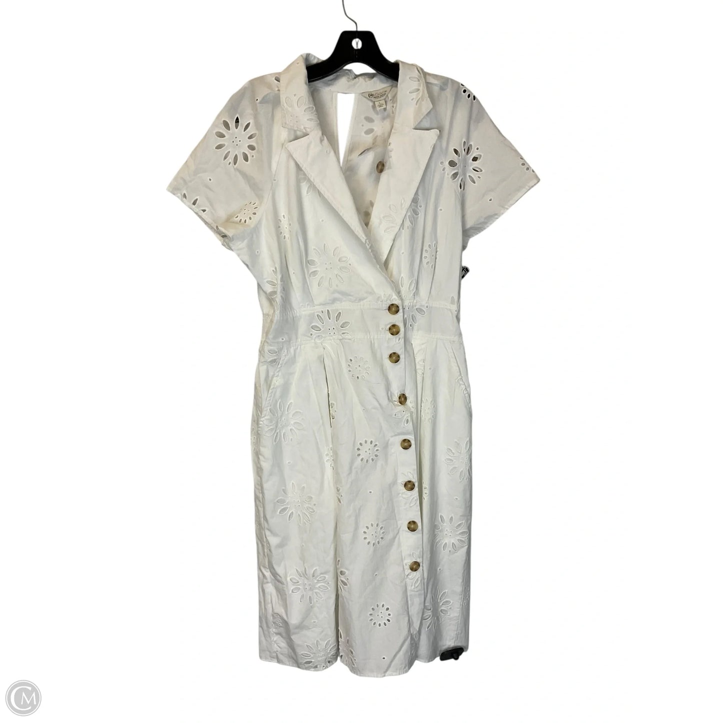 Dress Casual Maxi By Cato In White, Size: L