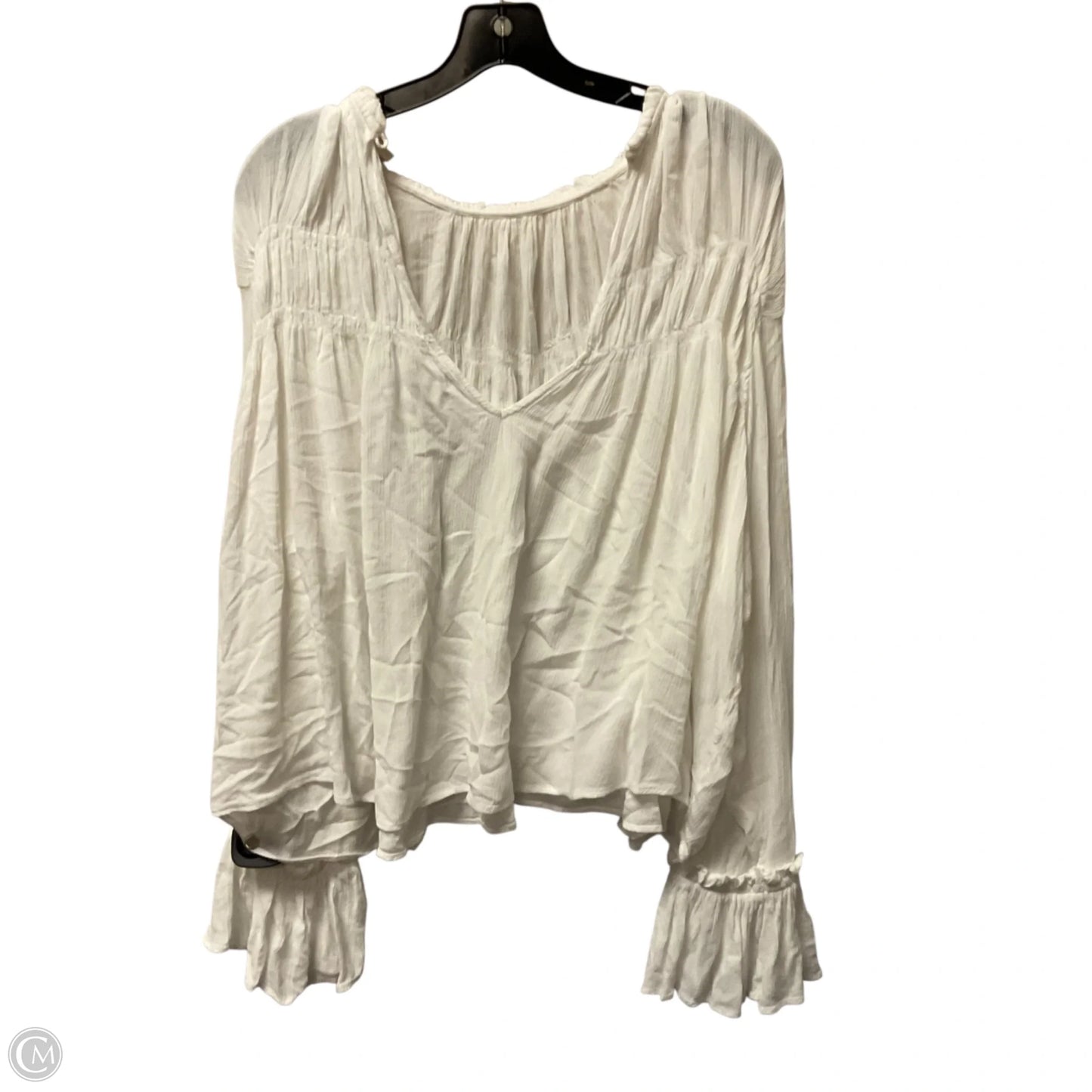 Top Long Sleeve By Free People In White, Size: M