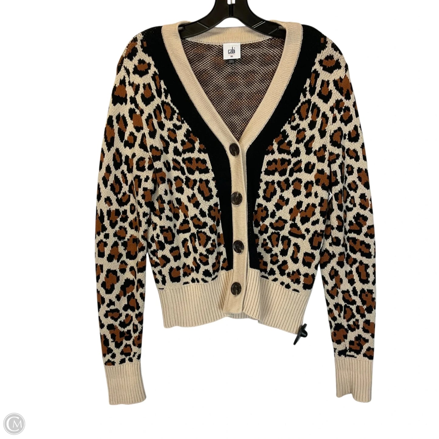Cardigan By Cabi In Animal Print, Size: Xs