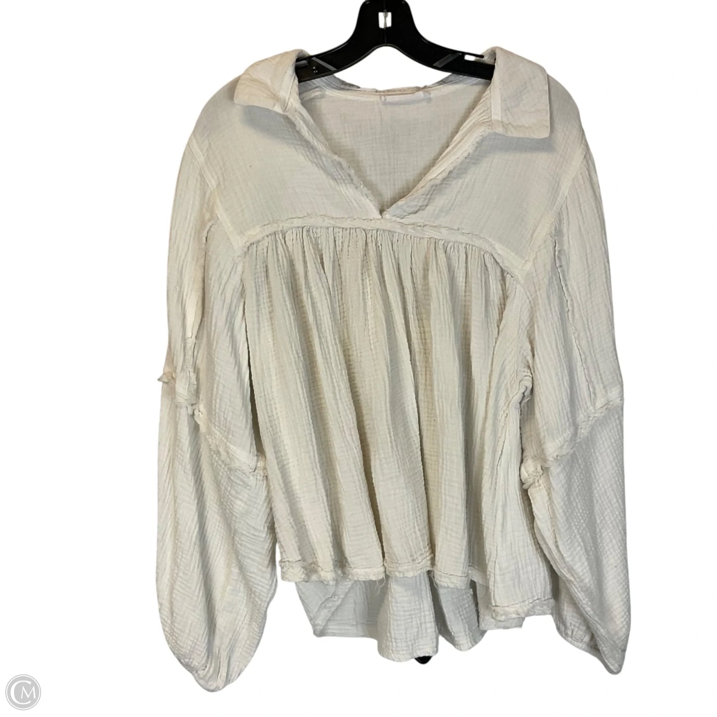 Top Long Sleeve By Ces Femme In White, Size: M