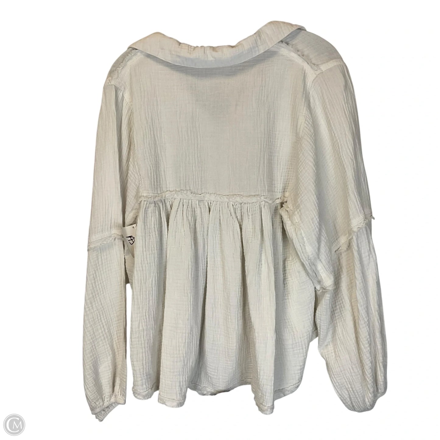 Top Long Sleeve By Ces Femme In White, Size: M