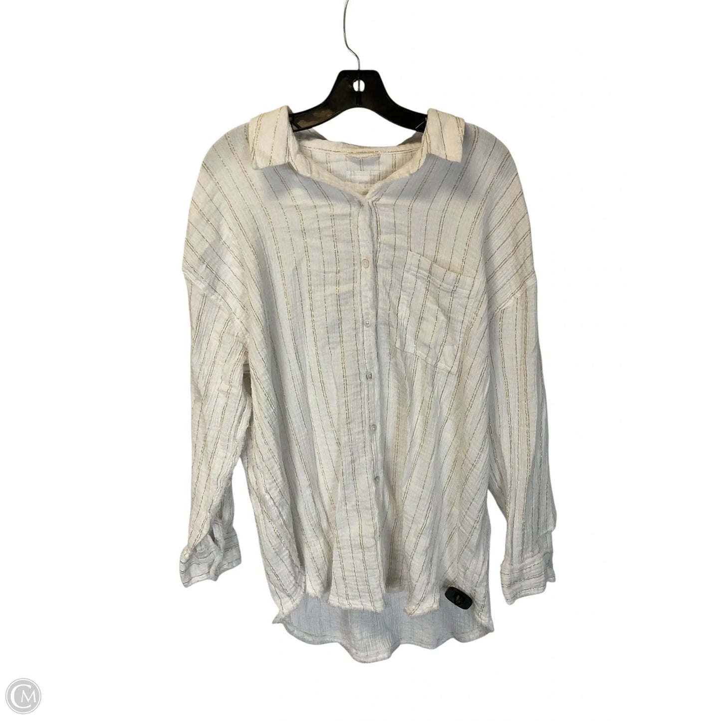Top Long Sleeve By Aerie In White, Size: M