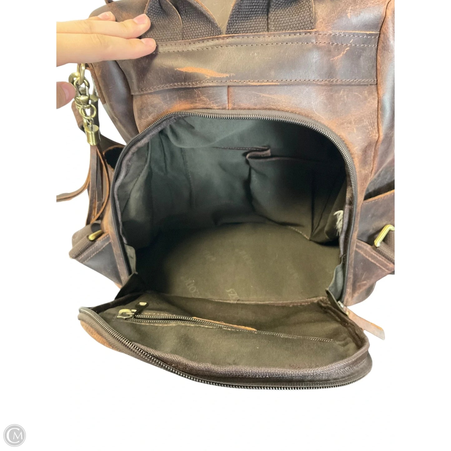 Backpack Leather By Cmb, Size: Medium