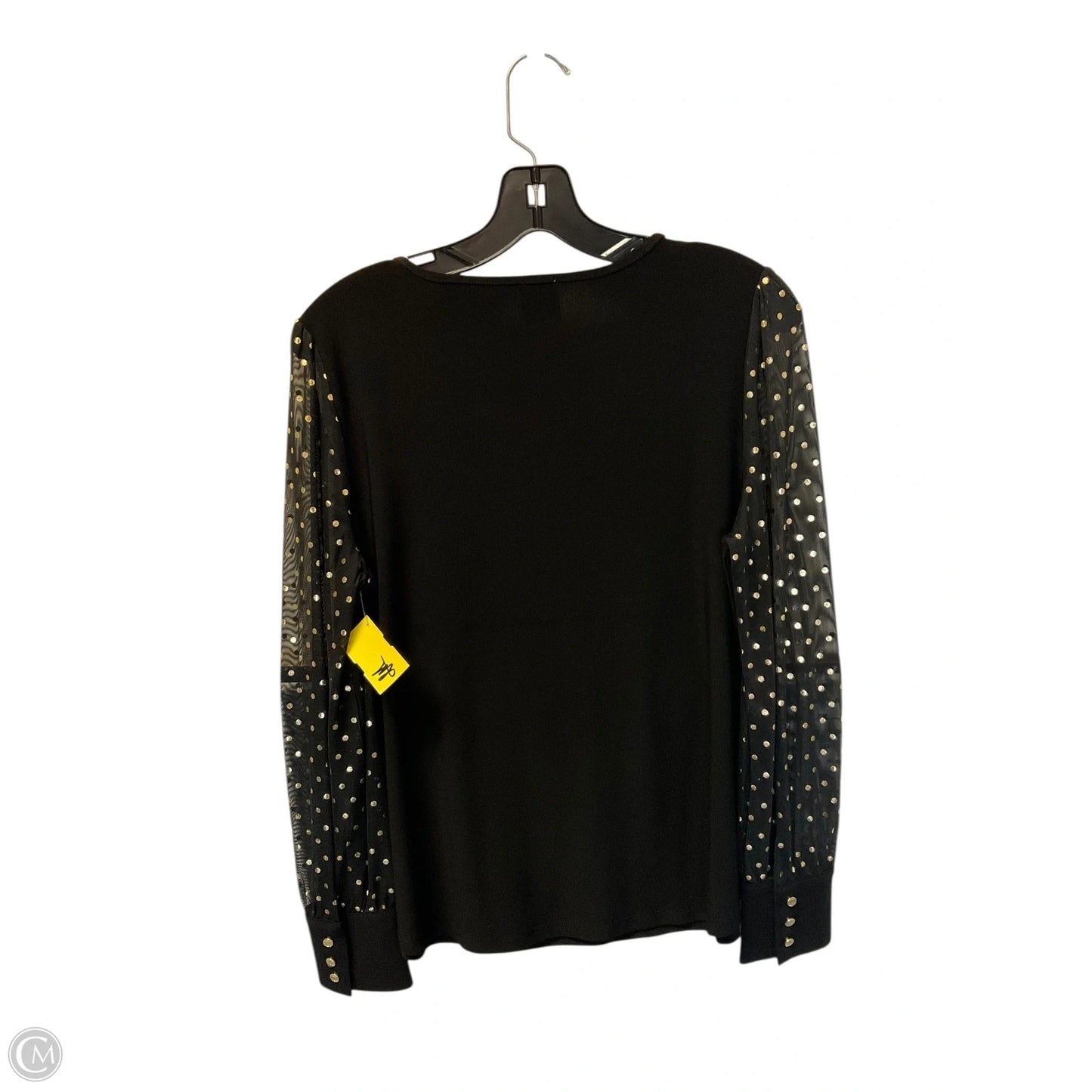 Top Long Sleeve By Anne Klein In Black, Size: M