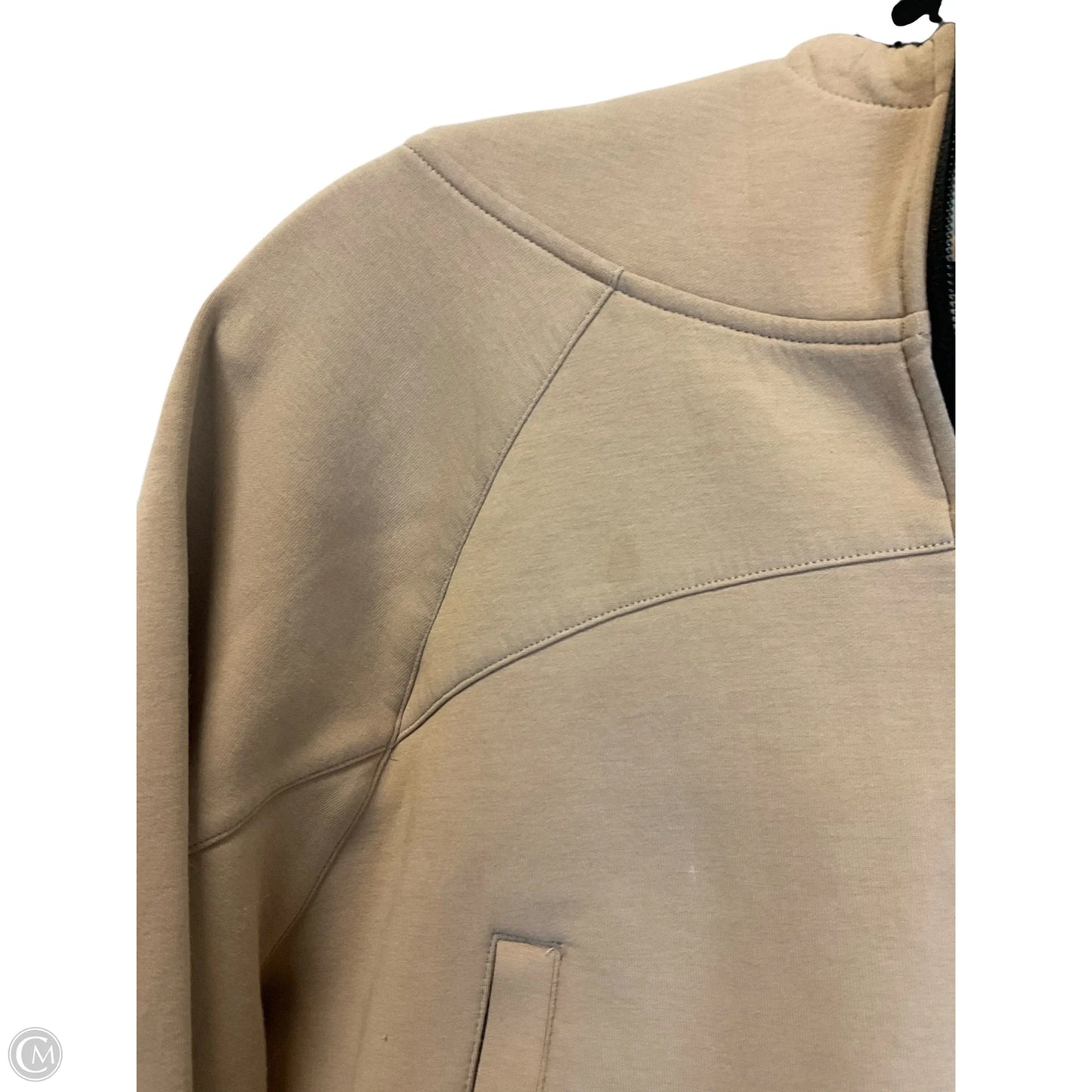 Athletic Sweatshirt Hoodie By Alphalete In Tan, Size: M