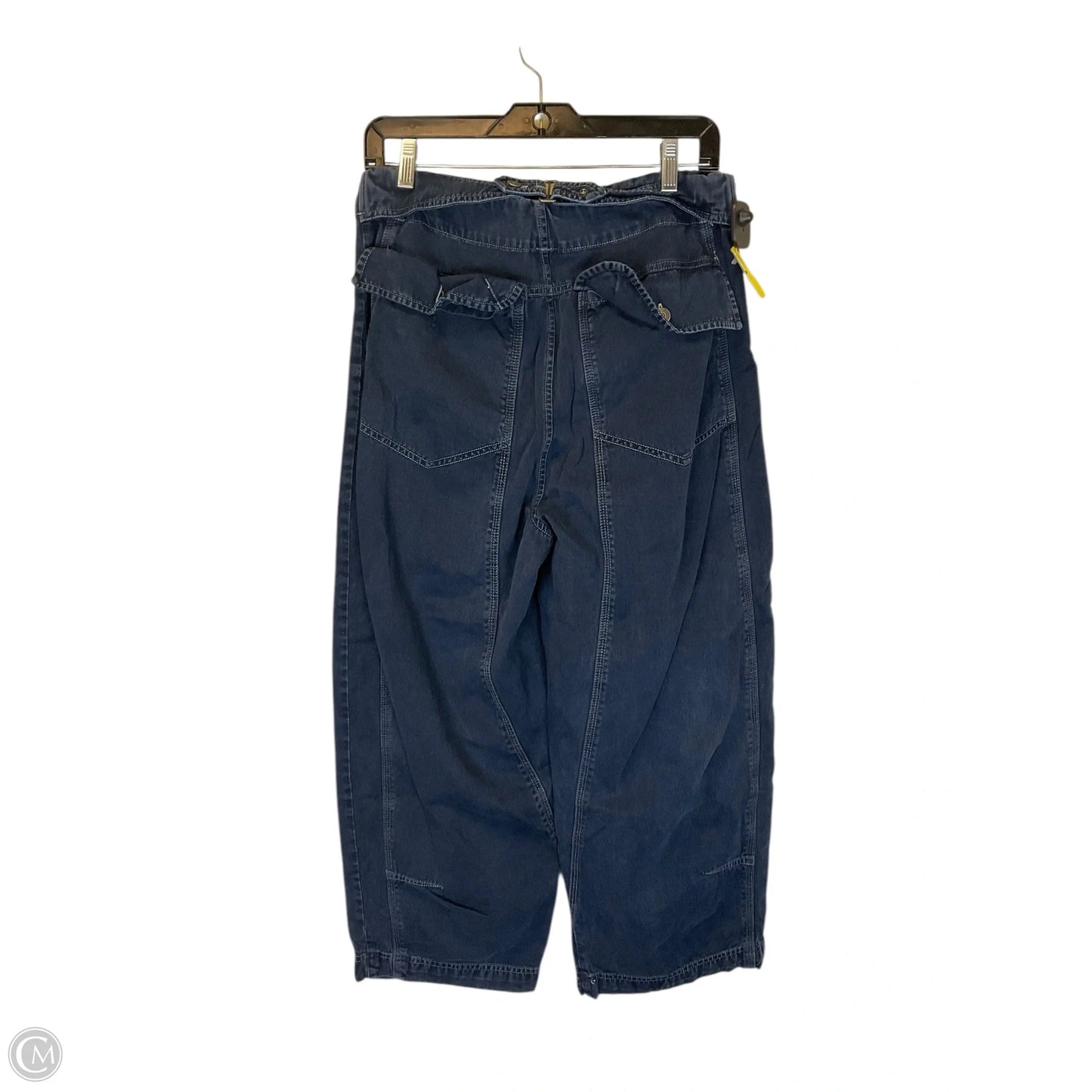 Jeans Cropped By Free People In Blue Denim, Size: 8