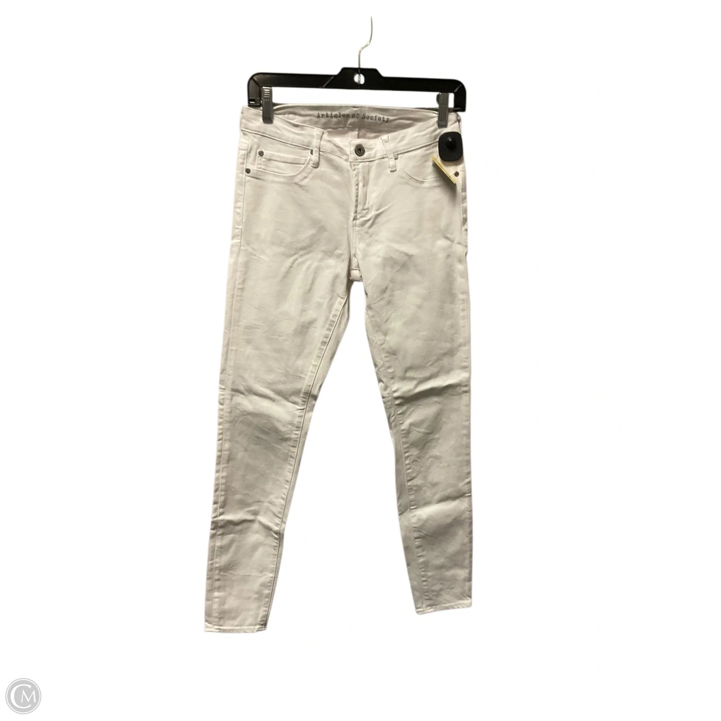 Jeans Skinny By Articles Of Society In White Denim, Size: 4