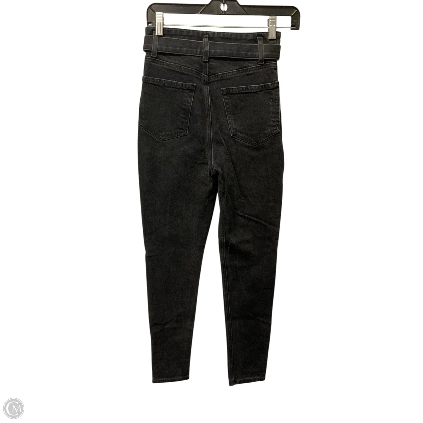 Jeans Skinny By Reformation In Black Denim, Size: 0